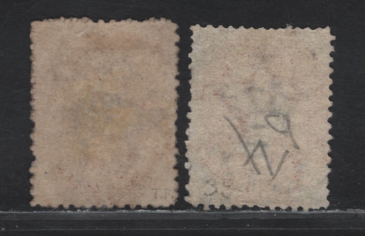 Lot 194 Ceylon (C) SG#56, 68b 8d Reddish Brown - Lake Brown Queen Victoria, 1863-1870 Courbould Heads Issue, 2 Fine/Very Fine Used Singles, Perf 12.5, 23mm & 21.5mm Crown CC Wmks, De La Rue Printings.