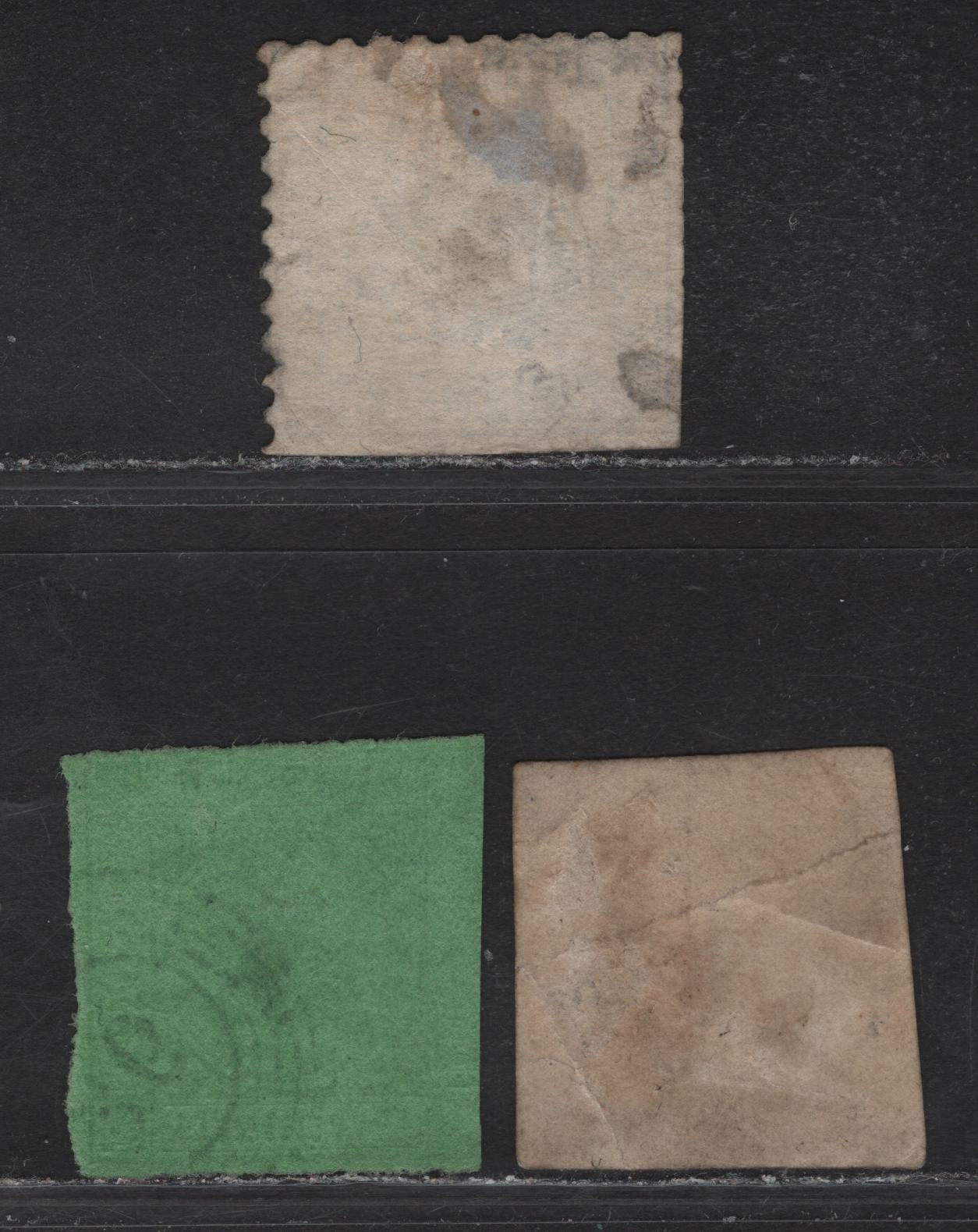 Lot 66 Germany - Baden (C) SC#1, 7, 22a 1kr - 6kr Black On Buff - Prussian Blue Numeral - Arms, 1851-1865 Numeral - Arms Issue, 3 Ungraded Used Singles, Perf 10, Trimmed Perfs Or Cut In Margins
