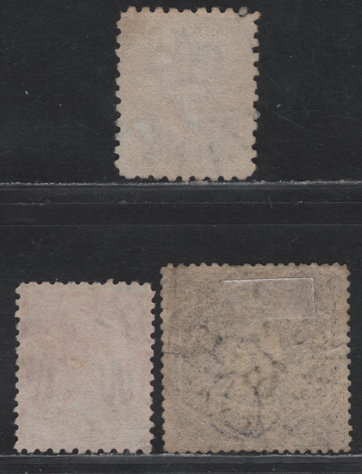 Lot 105 Australia - New South Wales (C) SG#166, 223f, 225 6d - 2d Violet - Deep Blue Diadem, 1860-1897 Diadem - Keyplate Issues, 3 Very Good/Fine/Very Fine Used Singles, Crown Over NSW Wmk, Numbers Include 18 (Mudgee), 20i (Burwood) & 52 (Bourke)