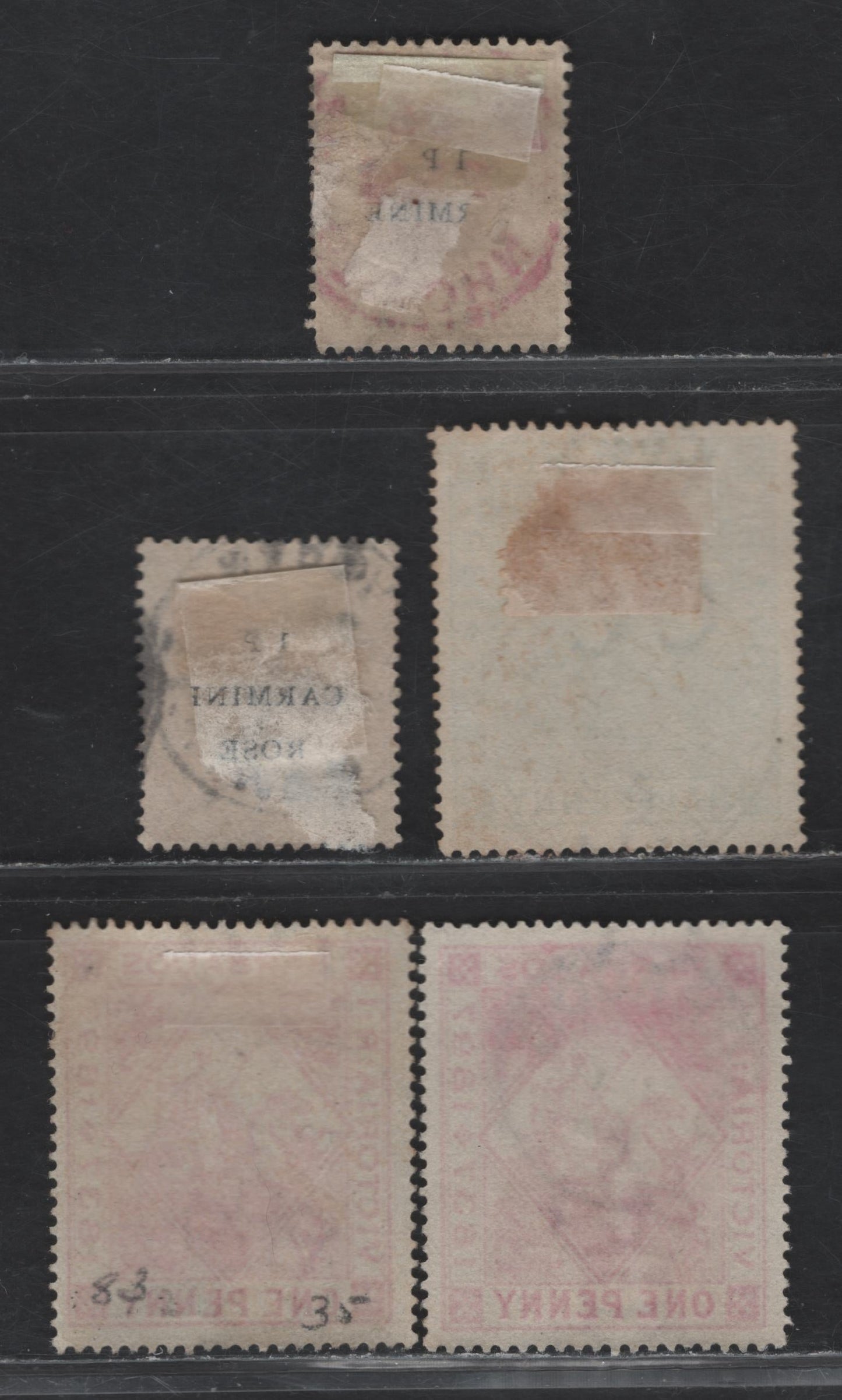 Lot 150 Barbados (C) SG#91-92, 117-118 , 1882-1887 Queen Victoria Keyplate & Diamond Jubilee Issues, 5 Fine/Very Fine Used Singles, CDS Town Cancels