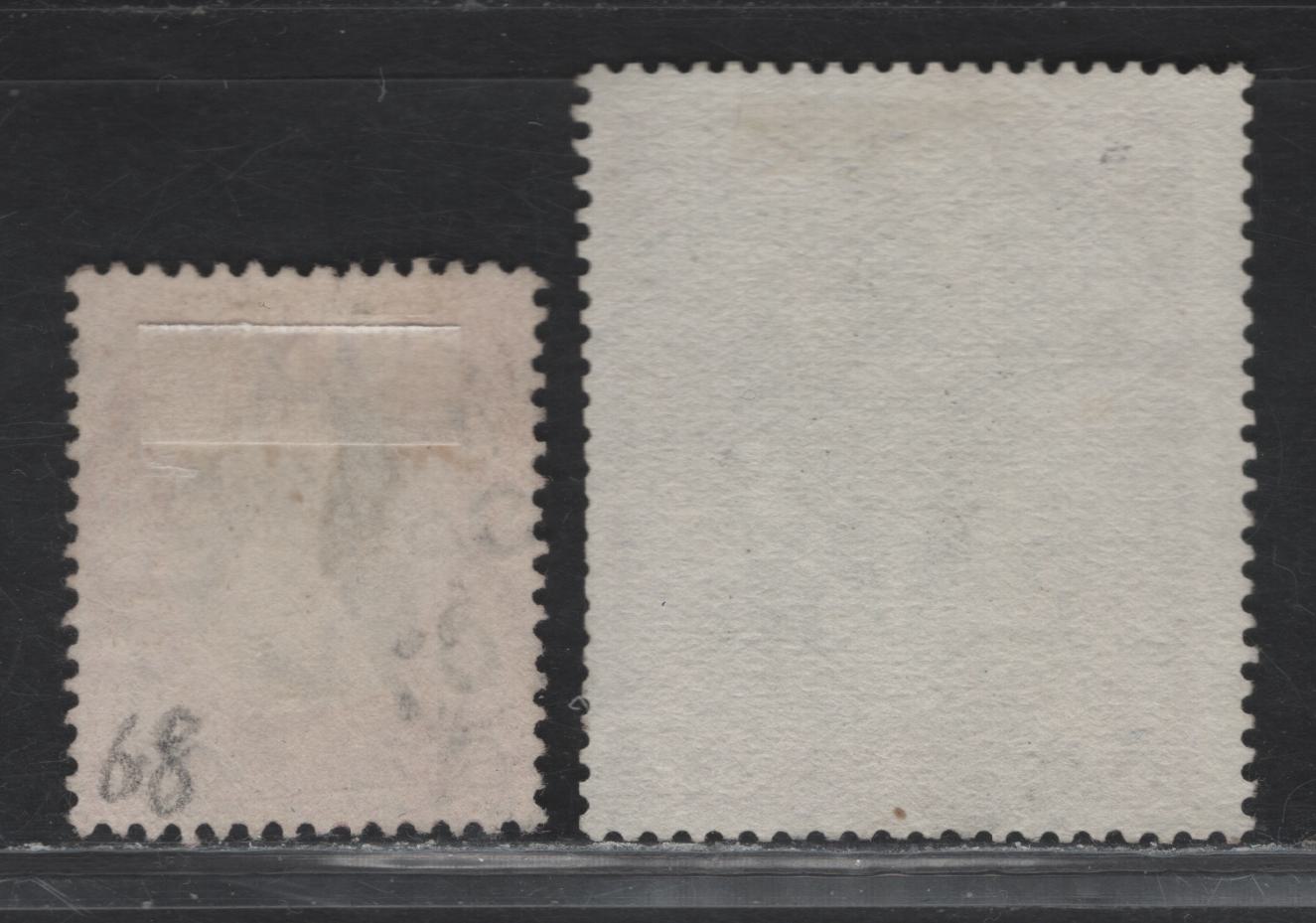 Lot 156 British Central Africa (C) SG#26, 68 2/6 - 1d Black & Bright Magenta - Gray & Carmine , 1895-1907 Arms - King Edward VII Issues, 2 Fine/Very Fine Used Singles, Blantyre Postal & Hut Tax Revenue Cancels, Multiple Crown CA Wmk