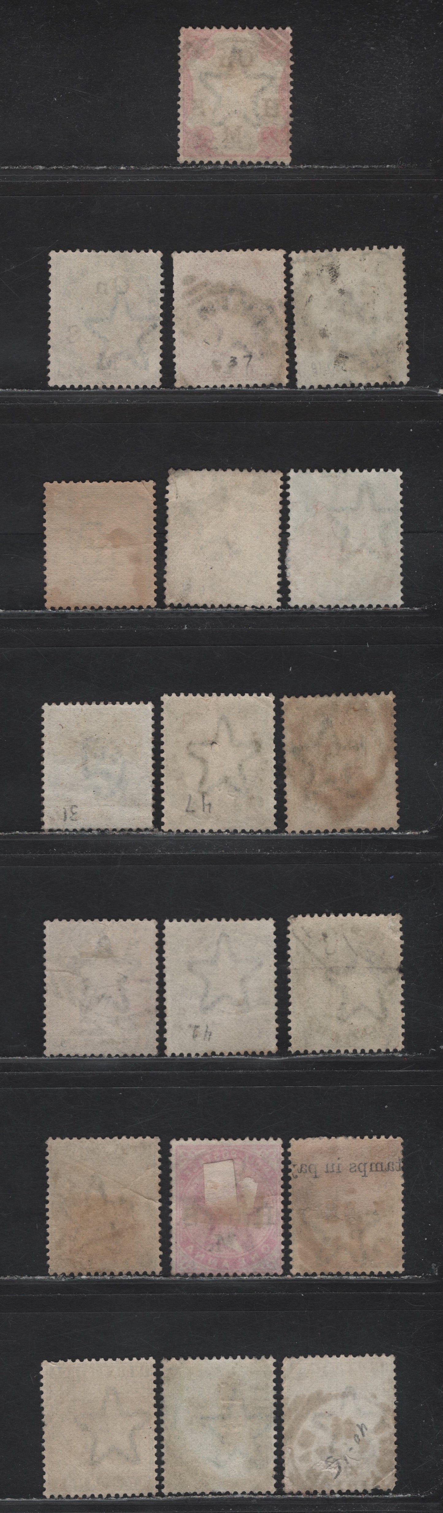 Lot 198A India (C) Selection Of Squared Circle Cancels On, 1865-1868,1882-1900 Queen Victoria Surface Printed Issues, 19 F & VF Used Singles Including Princes Dock, Karachi City, Pachmari, Bareilly City, Ramai Pindi(Ext Rare)&More
