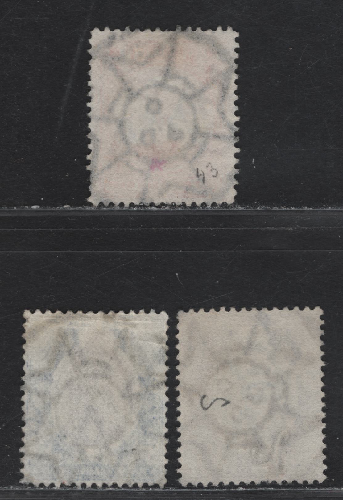 Lot 229 Malta (C) SG#44,58,52 Full GPO Maltese Cross Cancels On, 1903-1904 & 1904-1914 King Edward VII Keyplates Wmk Crown CA & Mult. Crown CA, 3 F&VF Used SIngles The 1/- Is Crown CA