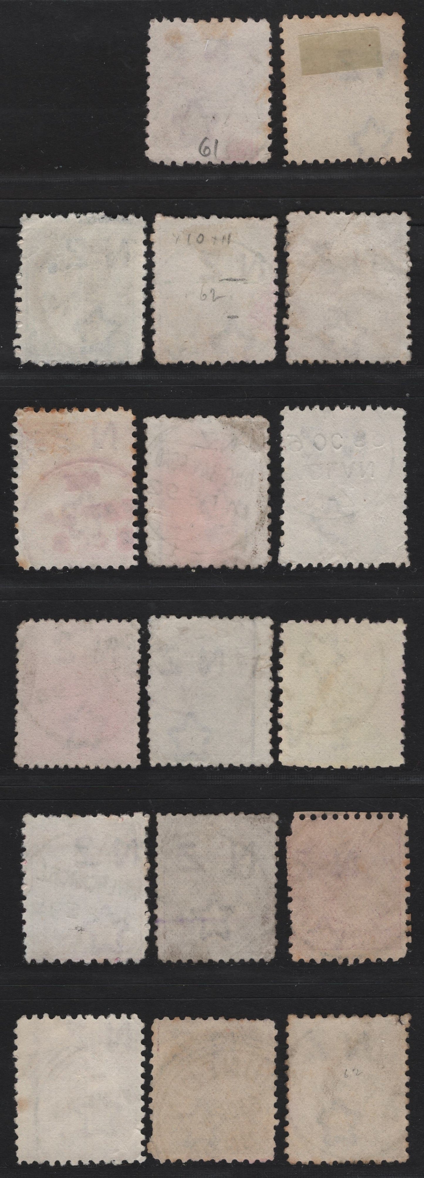Lot 271 New Zealand (C) 1882-1900 Second Sideface Issue, 17 Very Good/Fine/Very Fine Used Singles, Smaller Town CDS & Squared Circle Cancels, Various Perfs