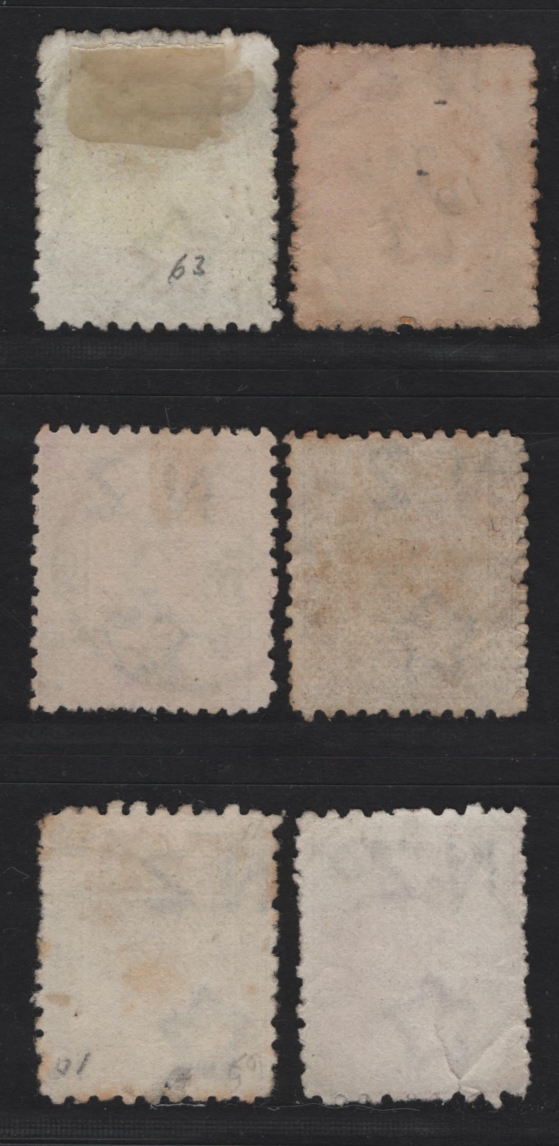 Lot 273 New Zealand (C) 1882-1900 Second Sideface Issue, 6 Very Good/Fine Used Singles, SON Town Cancels Including Invercargill, Thames, Nelson & Bluff