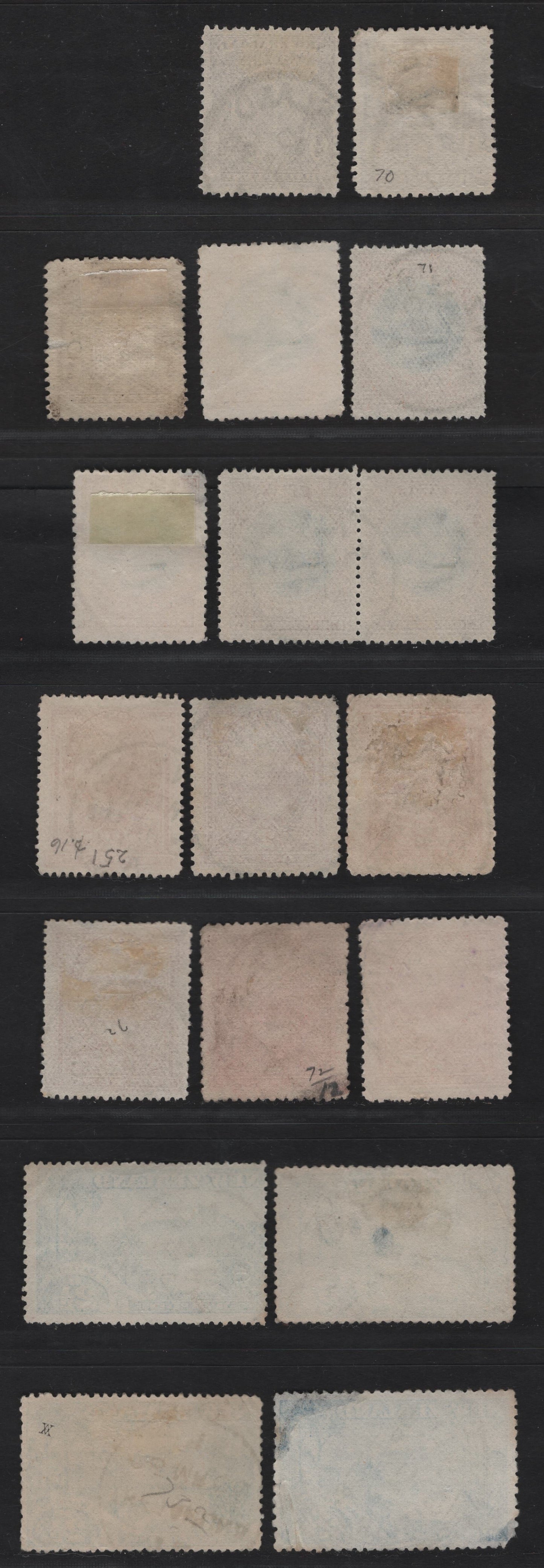 Lot 276 New Zealand (C) 1882-1900 Second Sideface Issue, 17 Fine/Very Fine Used Singles, CDS Town Cancels Including Wakitipu, Wakatipu, Wellington, Waimak, Barry's Bay, Rethuna, Mongaturoto, Milton, Naseby, Groomwell, Greytown & Invercargill