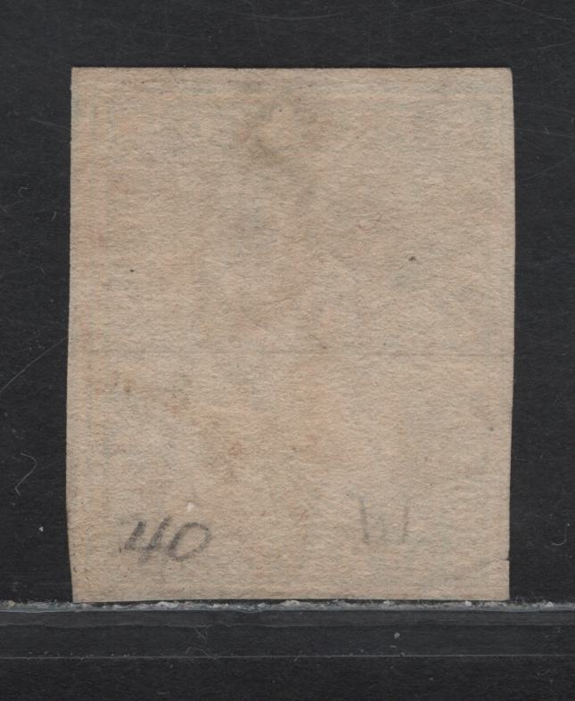 Lot 69 Switzerland SC#29 40r Yellow Green Helvetia, 1858-1862 Strubel Issue, A Fine Used Single, Rough Impression, Maroon Silkthread, Jumbo Margins At Top & Right.
