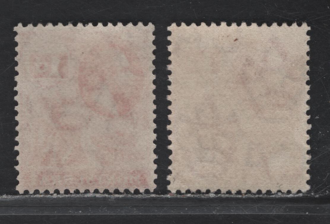 Montserrat (C) SG#50, 50a 1d Scarlet - Carmine Red King George V, 1916-1922 KGV Colonial Badge Keyplate Issue, 2 Fine Used Singles, SON October 2, 1918 & June 8 1921 Montserrat CDS Cancels