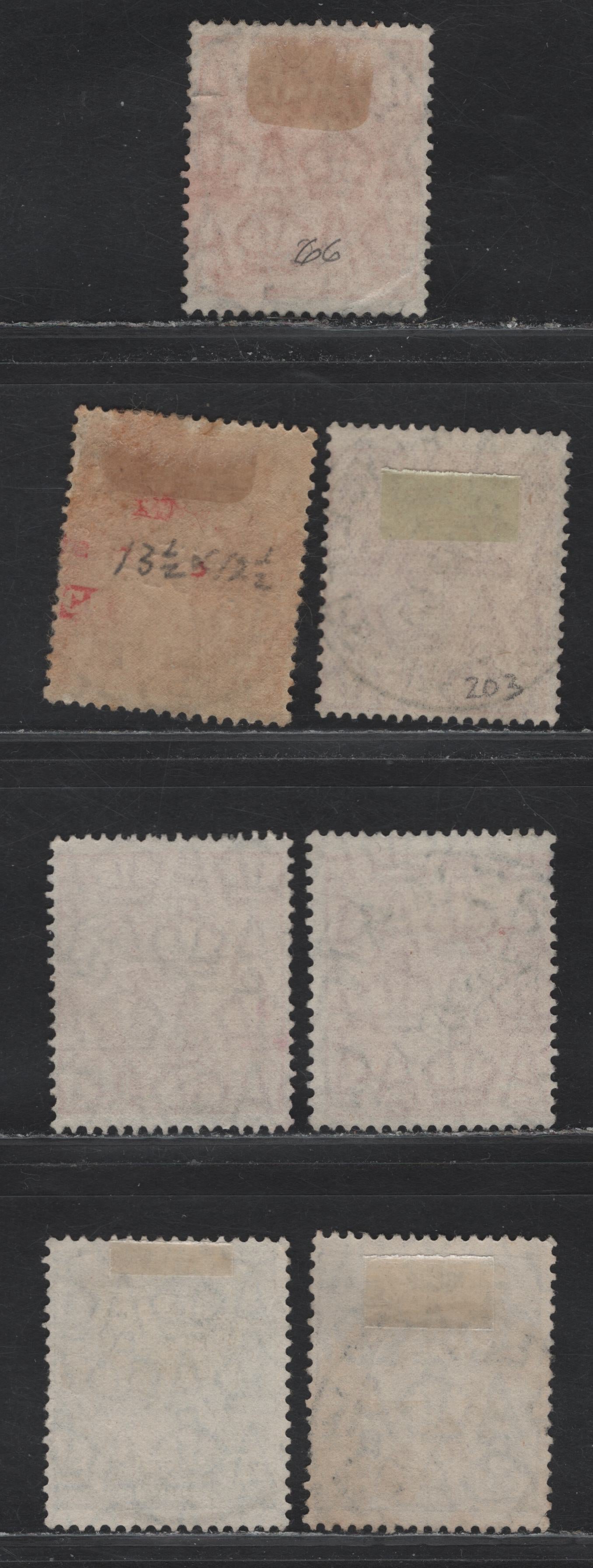 Lot 14 Australia (C) SG#94, 96, 100,b 1/2d - 3d Orange - Dull Ultramarine King George V, 1926-1930 KGV Head Issue, 7 Fine/Very Fine Used Singles, SON CDS Cancels, Small Multiple Wmk