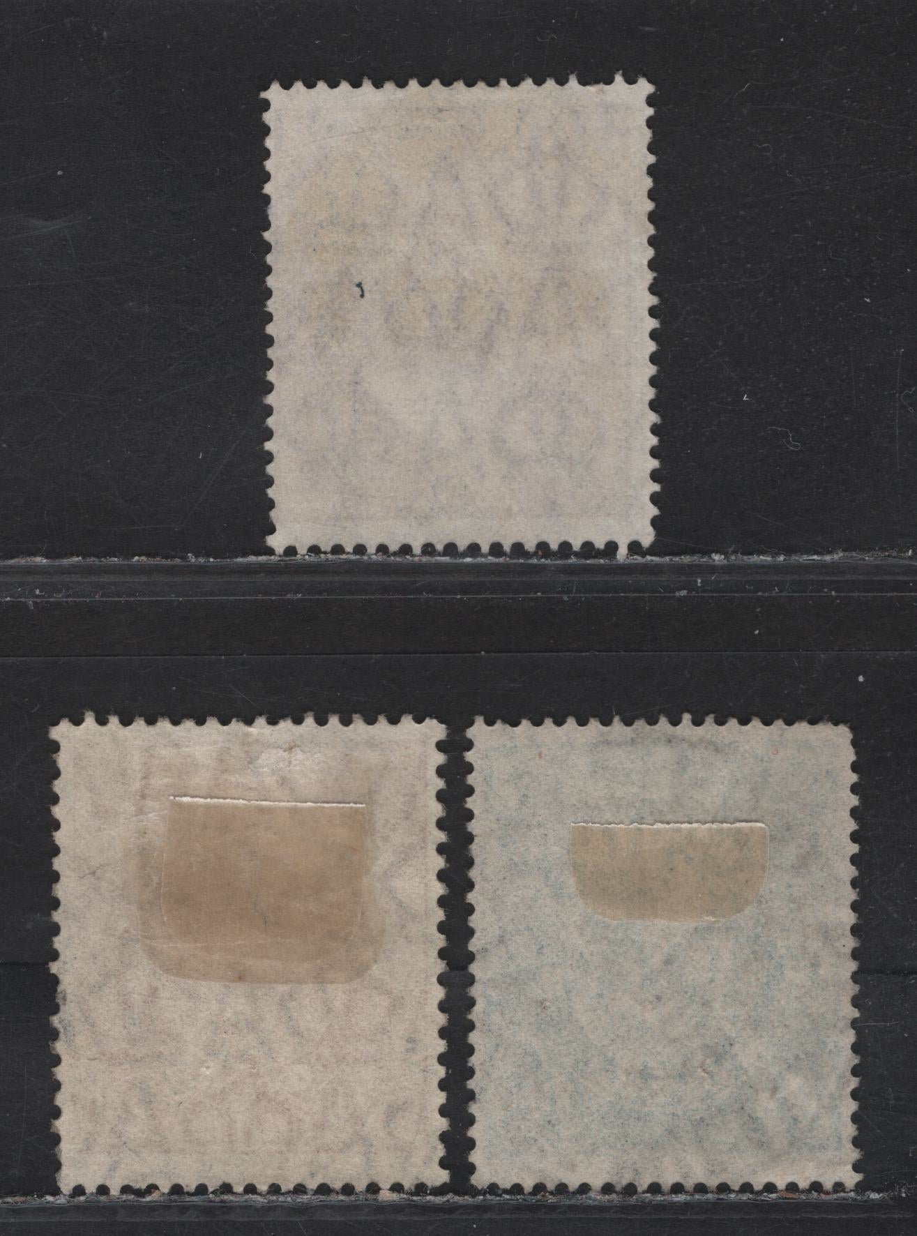 Lot 16 Australia (C) SG#92-93, 103a 4.5d - 5d Violet - Orange King George V, 1926-1930 KGV Head Issue, 3 Fine/Very Fine Used Singles, Perfs 14 & 13.5x12.5, SON Cancels Including Narrogin, Livington & William's Town North, Small Multiple Wmk.