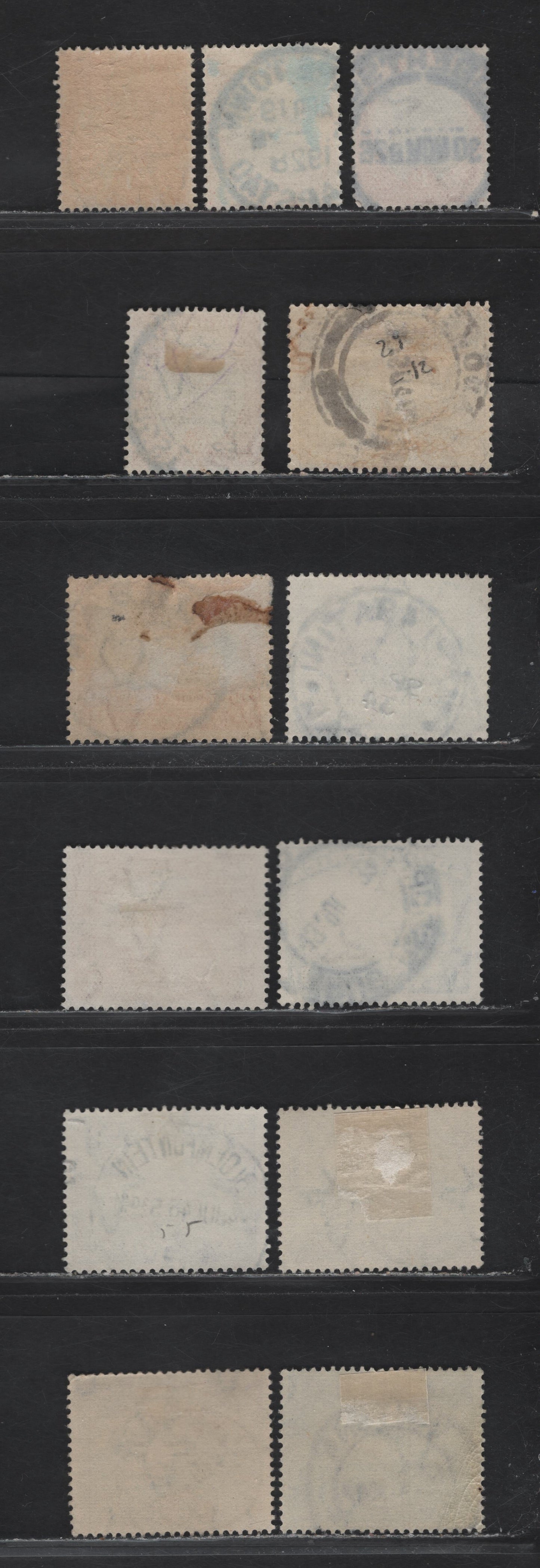 Lot 163 South Africa (C) , 1927-1948 Pictorial Issues, 13 F&VF Used Singles With SON Readable Cancels Incl. Durban Robertson,Cape Town,Volksrust, Martzburg, Andover, Abatini, Krugersdorp, Bloemfortein, Knysna & Swellendam