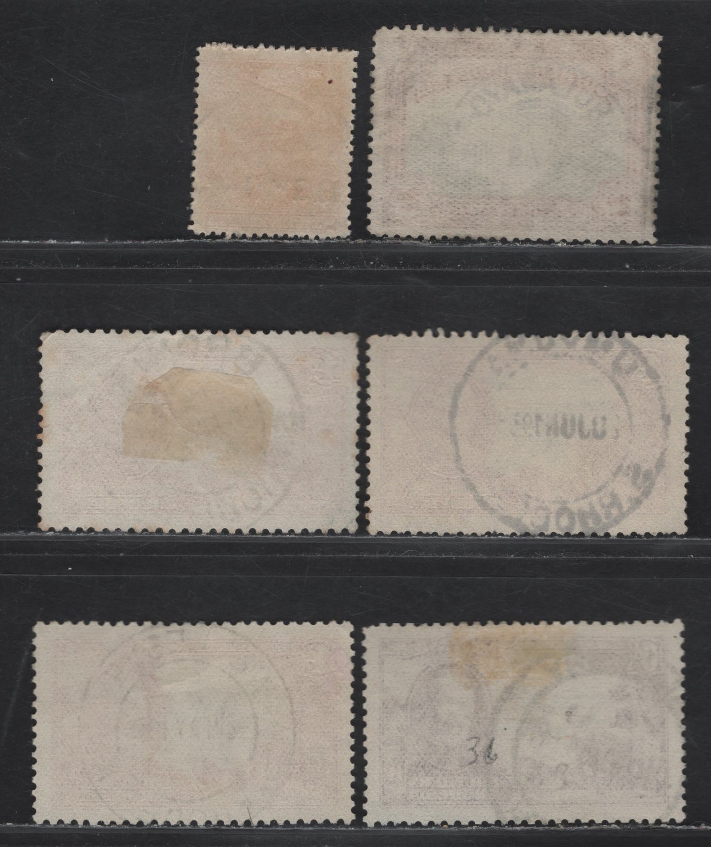 Lot 165 Southern Rhodesia (C) SG#2,29,31,34 1d Rose - 6d Black & Purple, 1924-1929 Admiral Issue - 1935 Silver Jubilee Issues, 6 F&VF Used Singles All With SON Readable Cancels Incl. Bulawago, Bromley, Salisbury, Wellesley, Umuuma