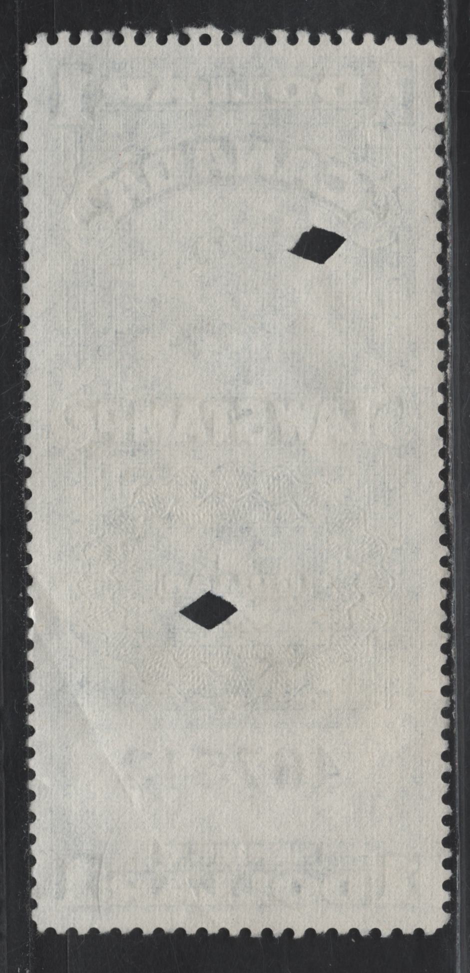 Lot 184 Canada Van Dam#FSC18 $1 Blue - Blue & Black King George V, 1935 Federal Supreme Court Revenues, A Very Fine Used Single, Thinner Vertical Ribbed Paper