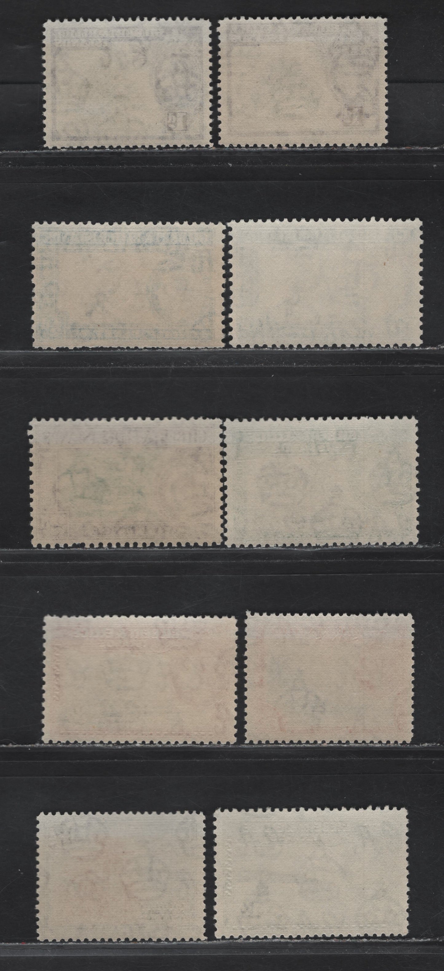 Lot 305 Gilbert & Ellice Islands (C) SG#64-71 1/2d - 1/- Black & Deep Bright Blue - Black & Bronze Green , 1956-1962 Pictorial Issue, 10 F/VFNH Singles