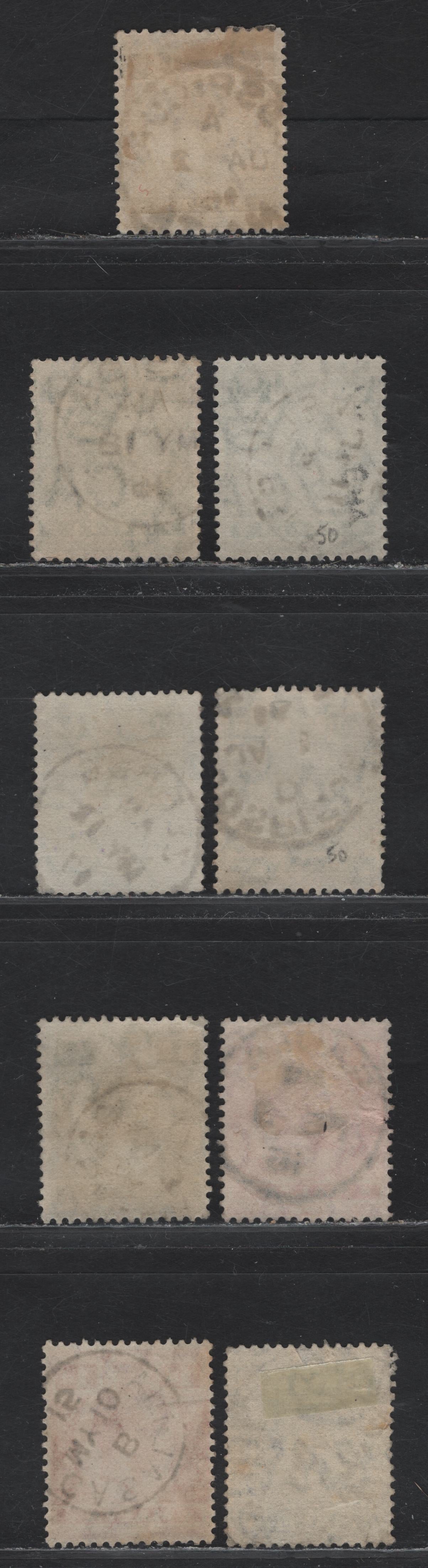 Lot 85 Malta (C) SG#69, 71, 73, 100 1/4d - 2d Brown - Gray King George V, 1914-1922 KGV Keyplate Issue, 9 Fine/Very Fine Used Singles, All SON Town Cancels Including Cospicua, Paula, Casallia, Zebrug, Melleta, Misida & Valetta