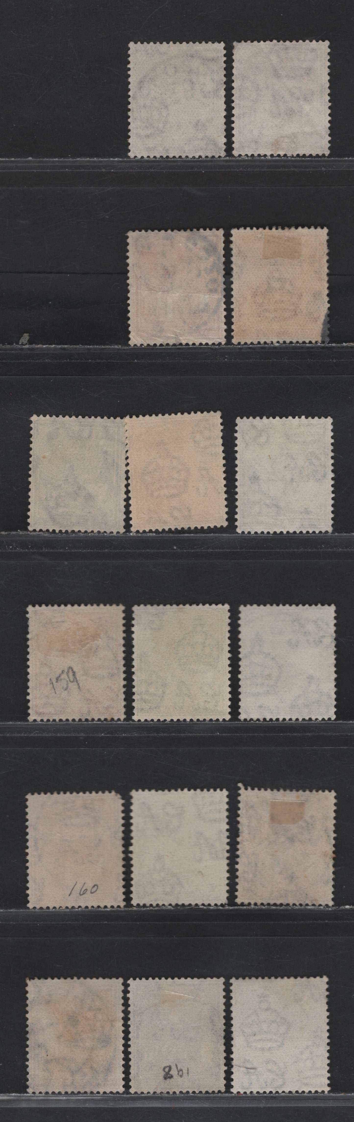 Lot 88 Malta (C) SG#158-160, 175, 178-179, 193-194, 198 1/4d - 2.5d Brown - Blue , 1926-1930 King George V Coat of Arms Keyplate Issue, 16 Fine/Very Fine Used Singles, SON Town Cancels Including Valetta, Cospicua, Victoria & Notagill