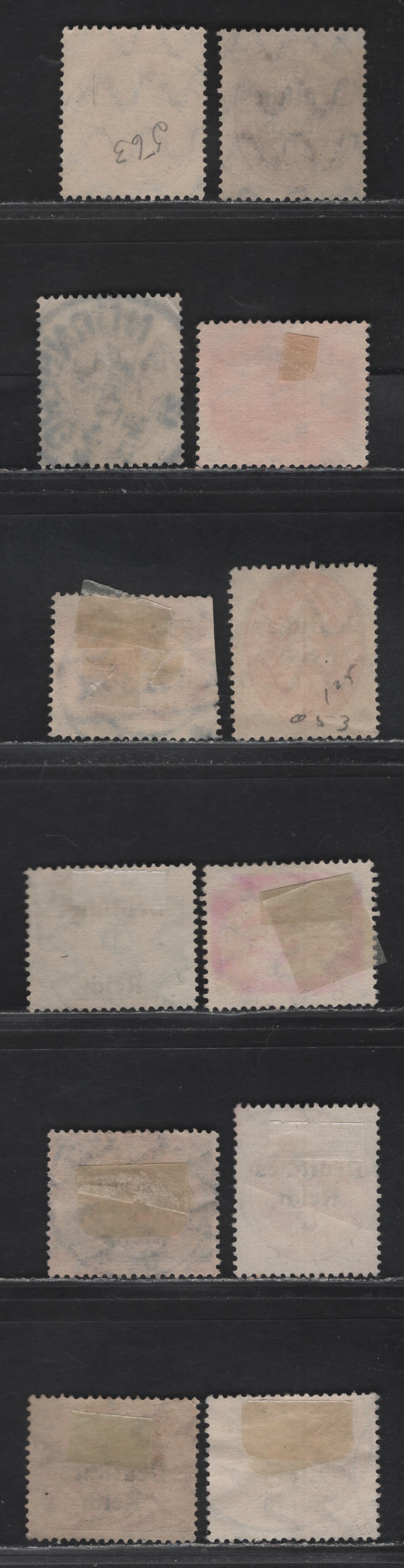 Lot 155 Germany - Bavaria SC# 10pf-3m Orange - Dark Red Numerals & Arms, 1920 Deutches Reich Overprints on Official Issue, 12 Fine & VF Singles All With SON CDS Town Cancels, One O66 Is Damaged & Not Counted