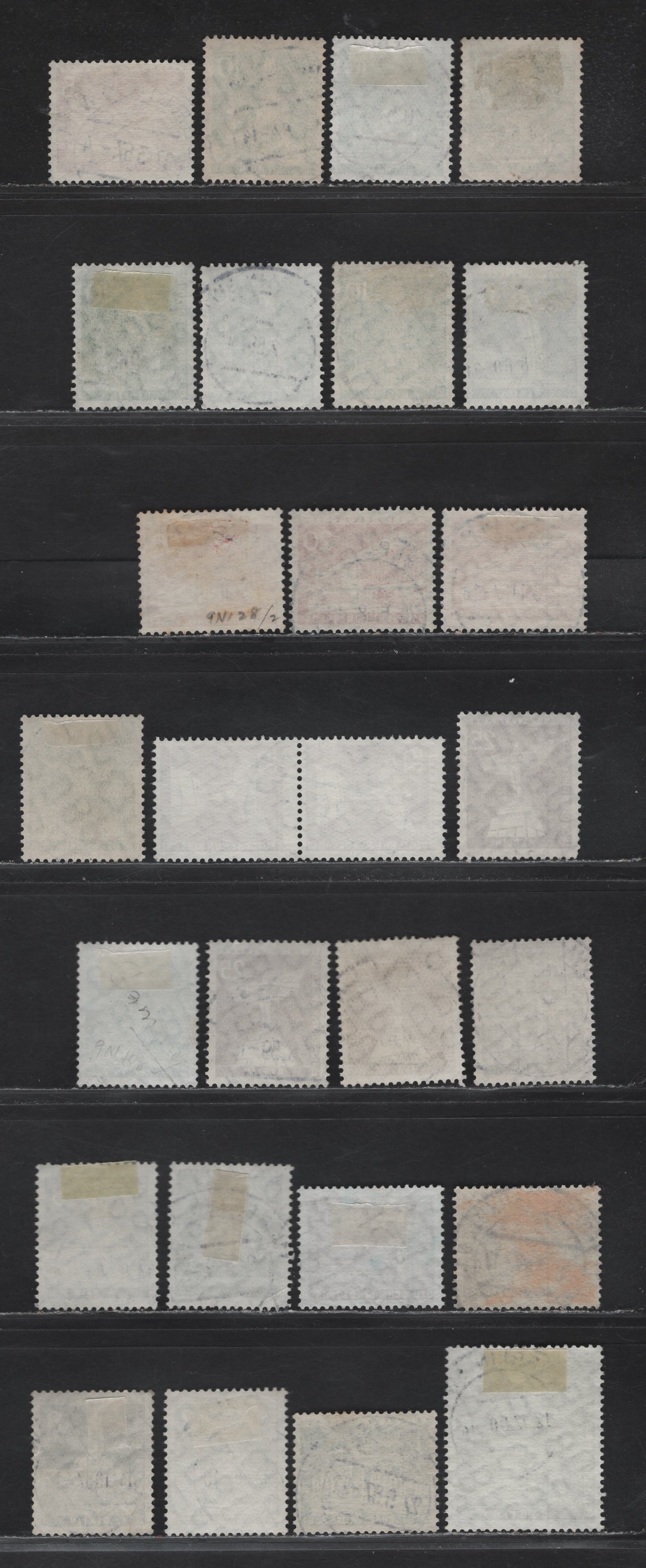 Lot 183 Germany - Berlin SC#9N120/9N135 1pf-1DM Grey-Olive Various Buildings & Landmarks, 1956-1963 Building & Landmark Definitives, 25 VF Singles and 1 Pair With SON CDS Berlin Cancels