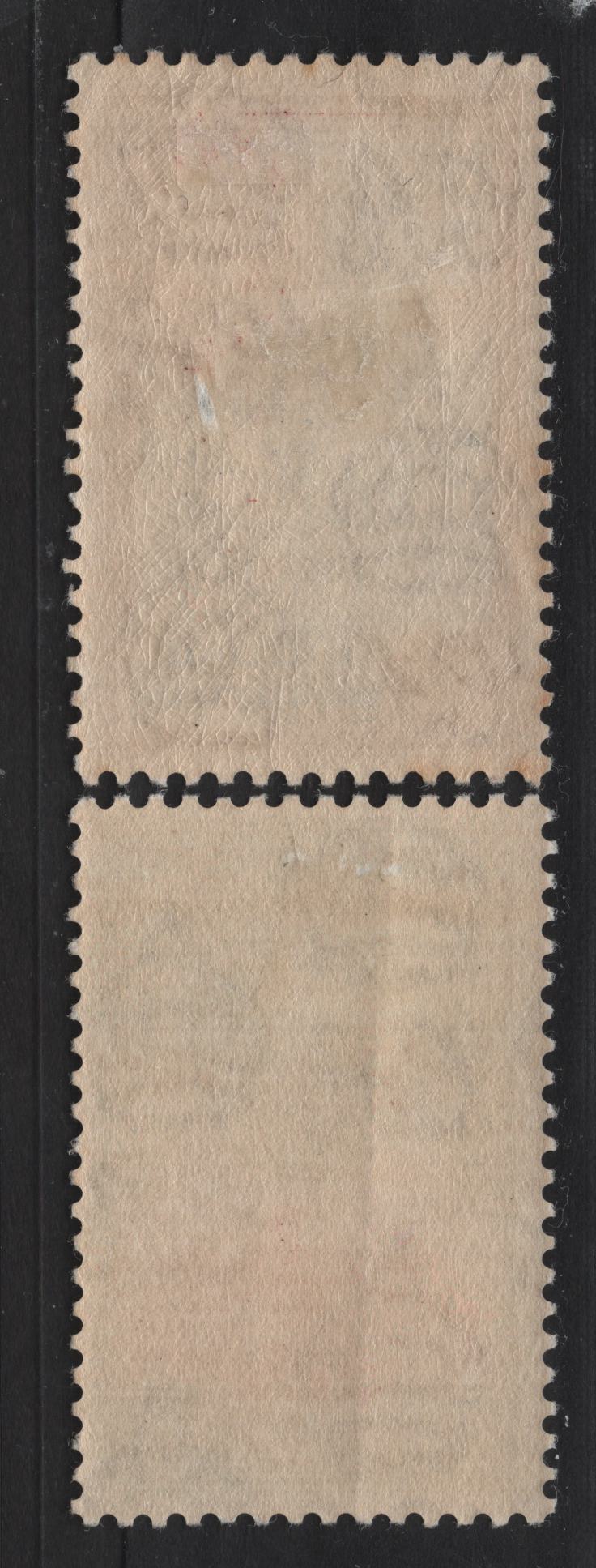 Lot 258 British Honduras SG#159-160 $1 - $2 Scarlet & Olive - Deep Blue & Maroon King George VI, 1938-1947 KGVI Pictorial Issue, 2 VG/VFOG Singles, The $1 Has A Vertical Crease