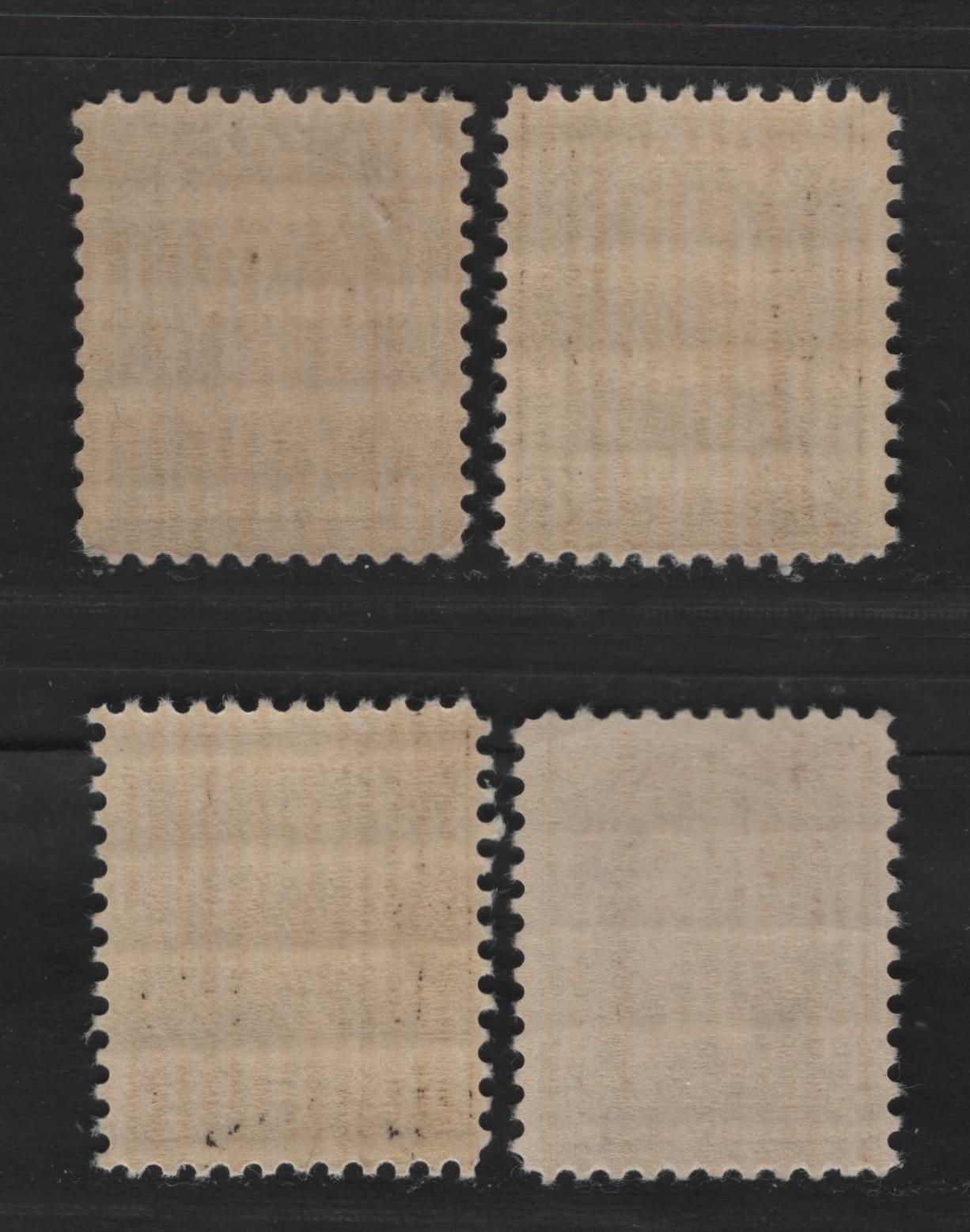 Lot 280 Canada #196 2c Dark Brown - Deep Yellowish Brown King George V, 1932 Medallion Issue, 4 FNH Singles, Papers BABN-RR, BABN-G & BABN-MM, Perf & Design Sizes Unchecked