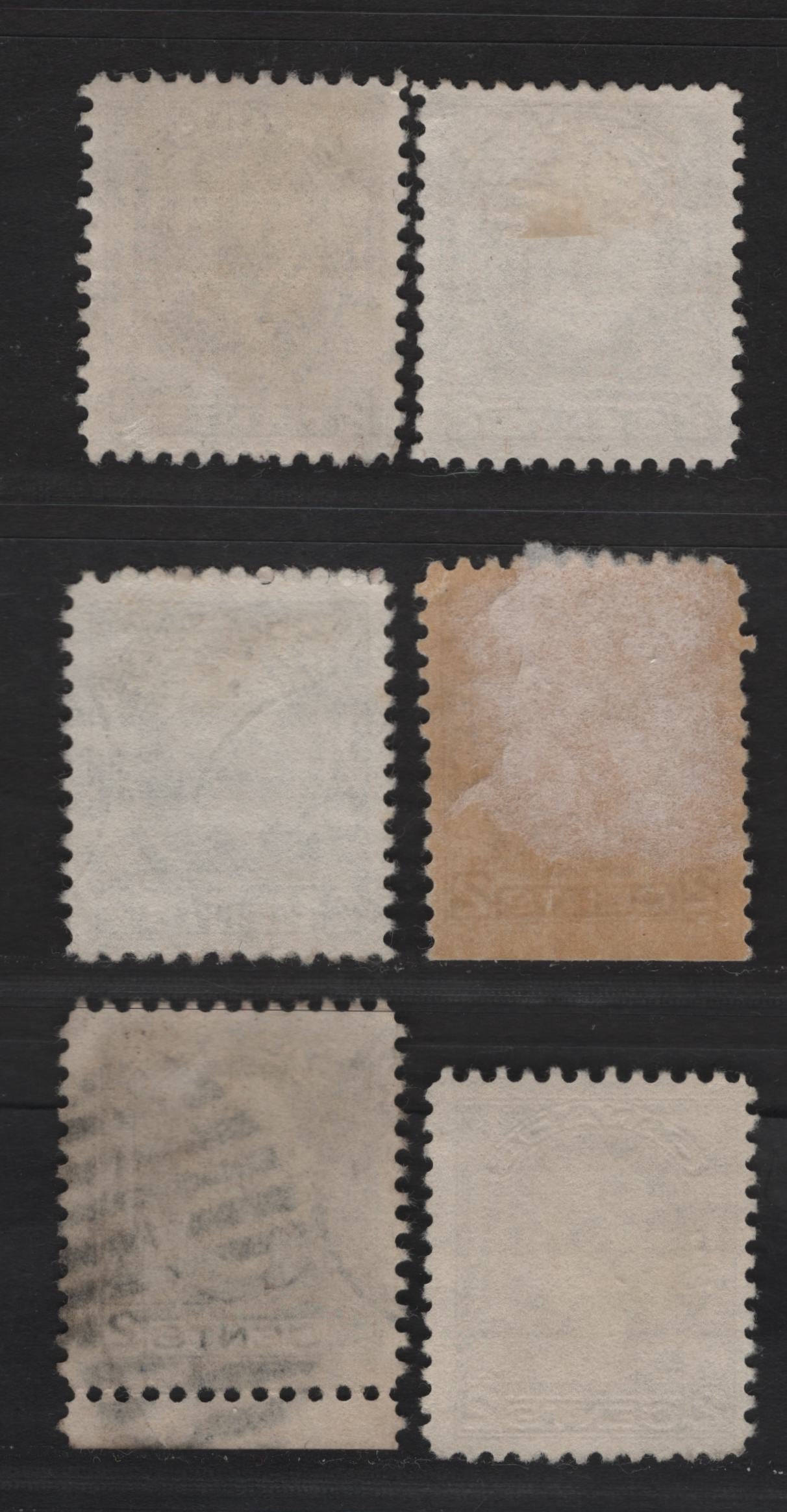 Canada #196, 196as 2c Dark Brown, Brown & Black Brown King George V, 1932 Medallion Issue, 6 Fine/Very Fine Used Sheet & Booklet Singles, Variety Of Papers, Perfs & Design Sizes
