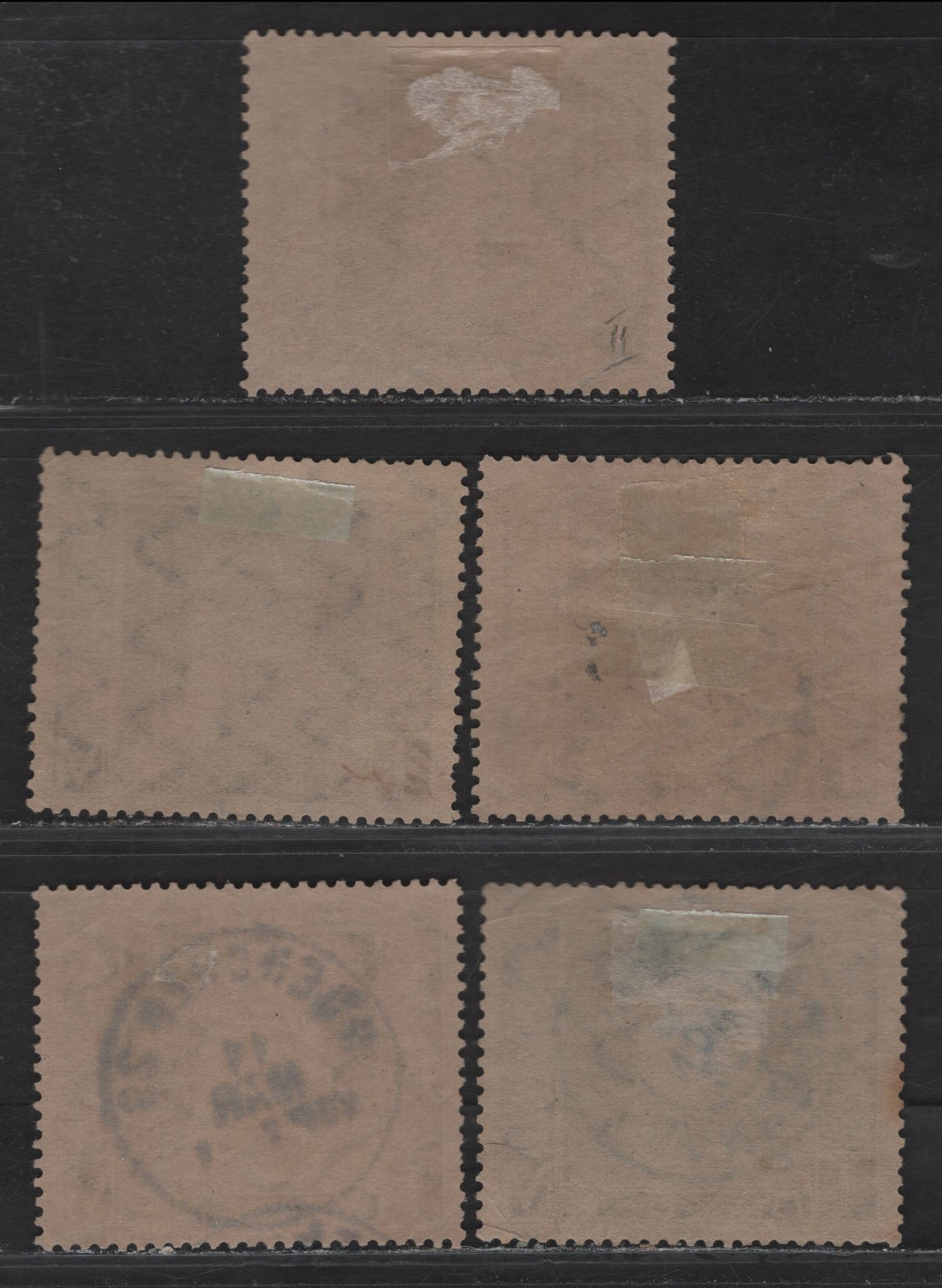 Lot 33 Bavaria SC#86(Michel 86II) 1m Brown On Grey Brown, 1911 Prince Regent Leopold Issue, 5 F&VF Used Singles Type II, Differenct SON Cancels, Including One Of The En-Masse Cancels Described In Scott