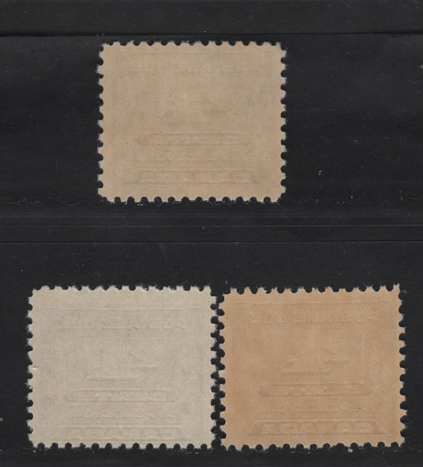 Lot 368 Canada (C) #J13 4c Bluish Violet Numeral, 1933-1934 Third Postage Due Issue, 3 FNH Singles, BABN-JJ & BABN-II Papers, Perfs 10.9x11.75, 10.75 & 10.9x10.8, 21.9x18.5mm.
