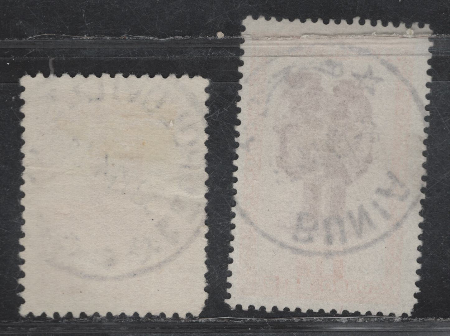 Belgian Congo SC#180, 239 2.50fr Carmine - 1fr Yellow Orange & Violet, 1941 King Albert Memorial - 1947-1950 Carved Figures Definitives Issues, 2 F&VF Used Singles With SON Leopoldville & Bunia CDS Cancels