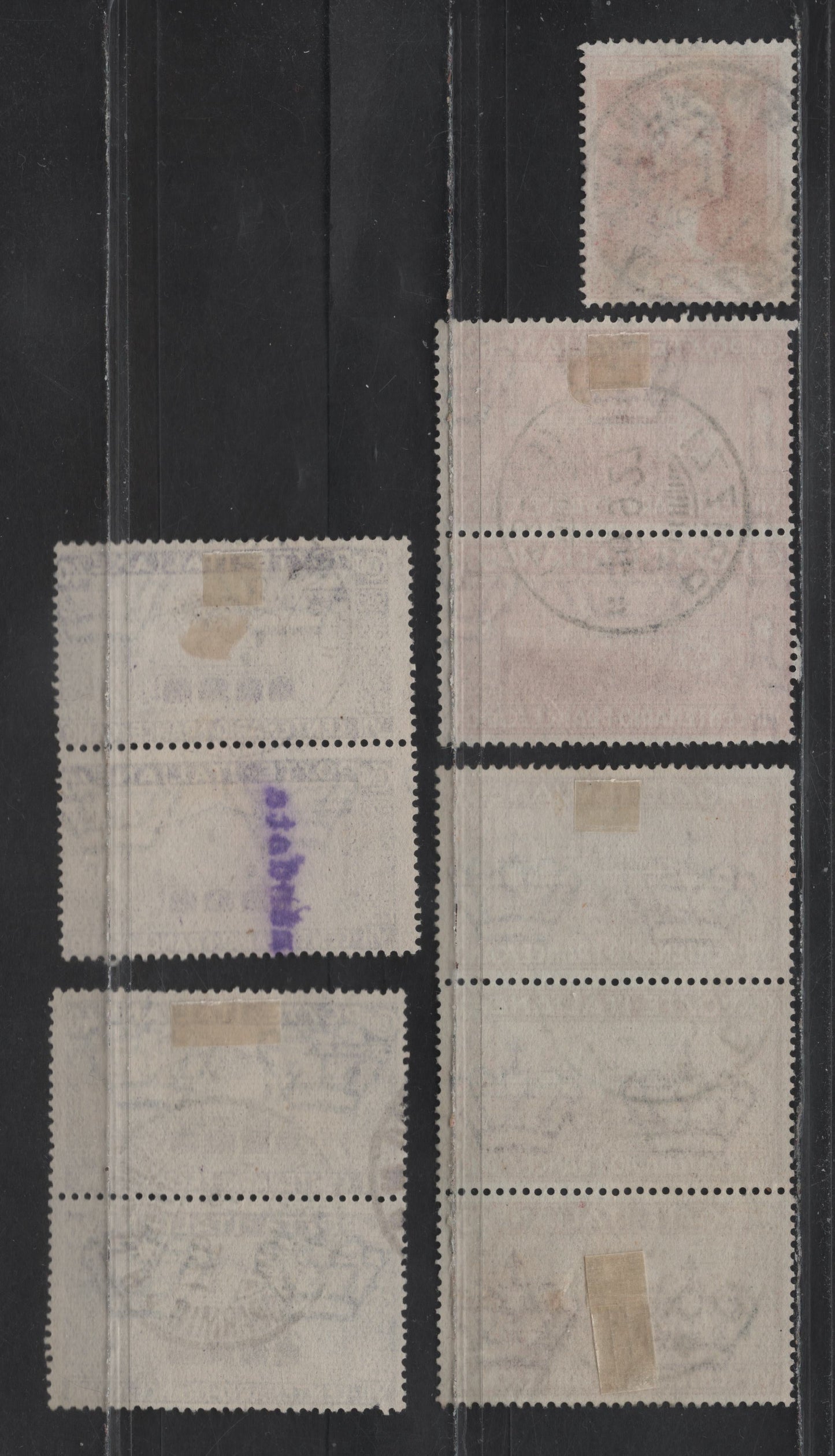 Lot 228 Italy SC#179-180, 188 20c-60c Dark Carmine - Red Brown Monastery of St. Damien - Alessandro Volta, 1926 St. Francis of Assisi - 1927 Alessando Volta Memorial Issues, 3 Fine & VF Used Pairs, One Strip Of 3 & A Single With SON CDS Town Cancels