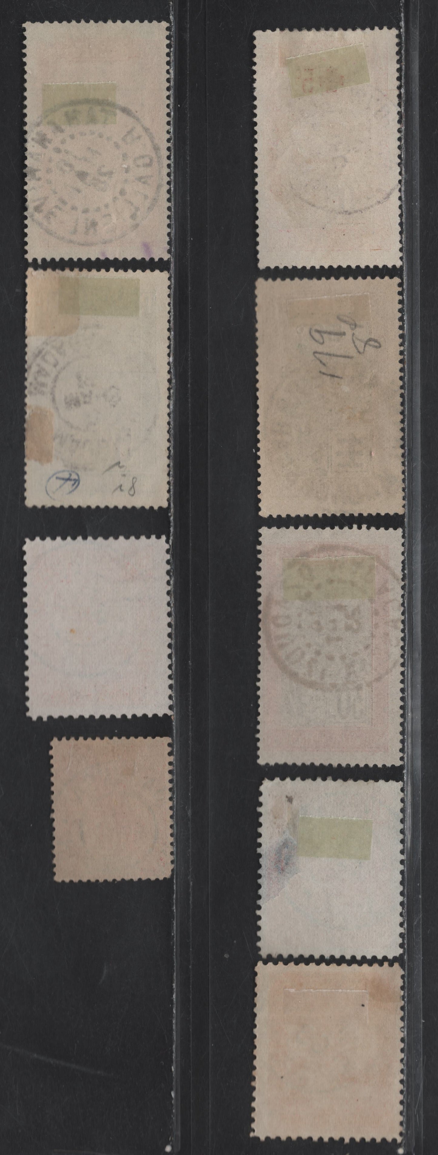 Lot 245 Madagascar SC#34, 67-68, 82, 94, 179, B1 10c-10c+5c Red - Rose & Brown, 1896-1906 Peace & Commerce Issue - 1915 Semi-Postal Issue, 9 Fine & VF Used Singles With SON CDS Town Cancels, One #67 With A Thin