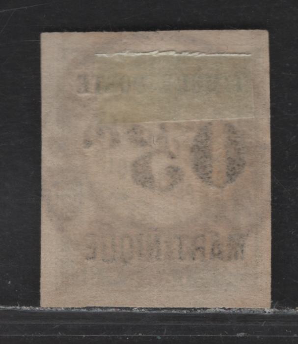 Lot 247 Martinique SC#23b 5c on 15c Black Numeral On Text Background, 1891-1892 Imperf Surcharge Issue, A VF Used Single With SON CDS Cancel, Showing Slanting 5 Variety