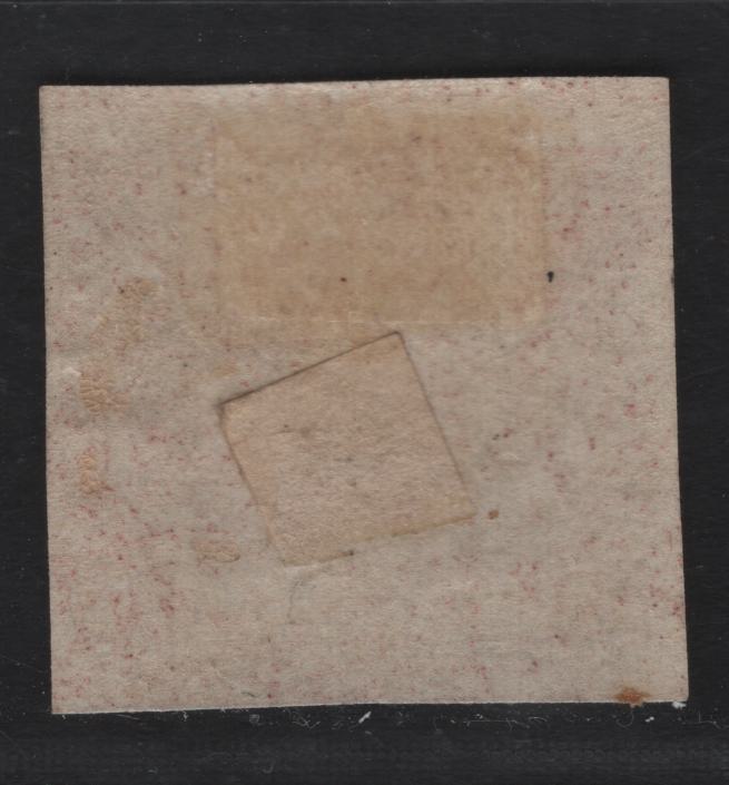 Lot 25A Newfoundland #1 1d Brown Violet, 1857 Pence Issue, A FOG Single On Thick Paper With Mesh, Dry Printing