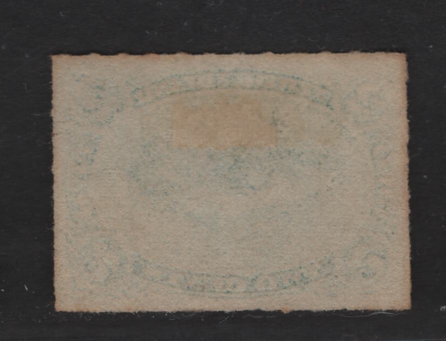 Lot 63 Newfoundland #38 2c Green, 1876-1879 Rouletted Cents Issue, A VFUN Single On Paper Cents-Y