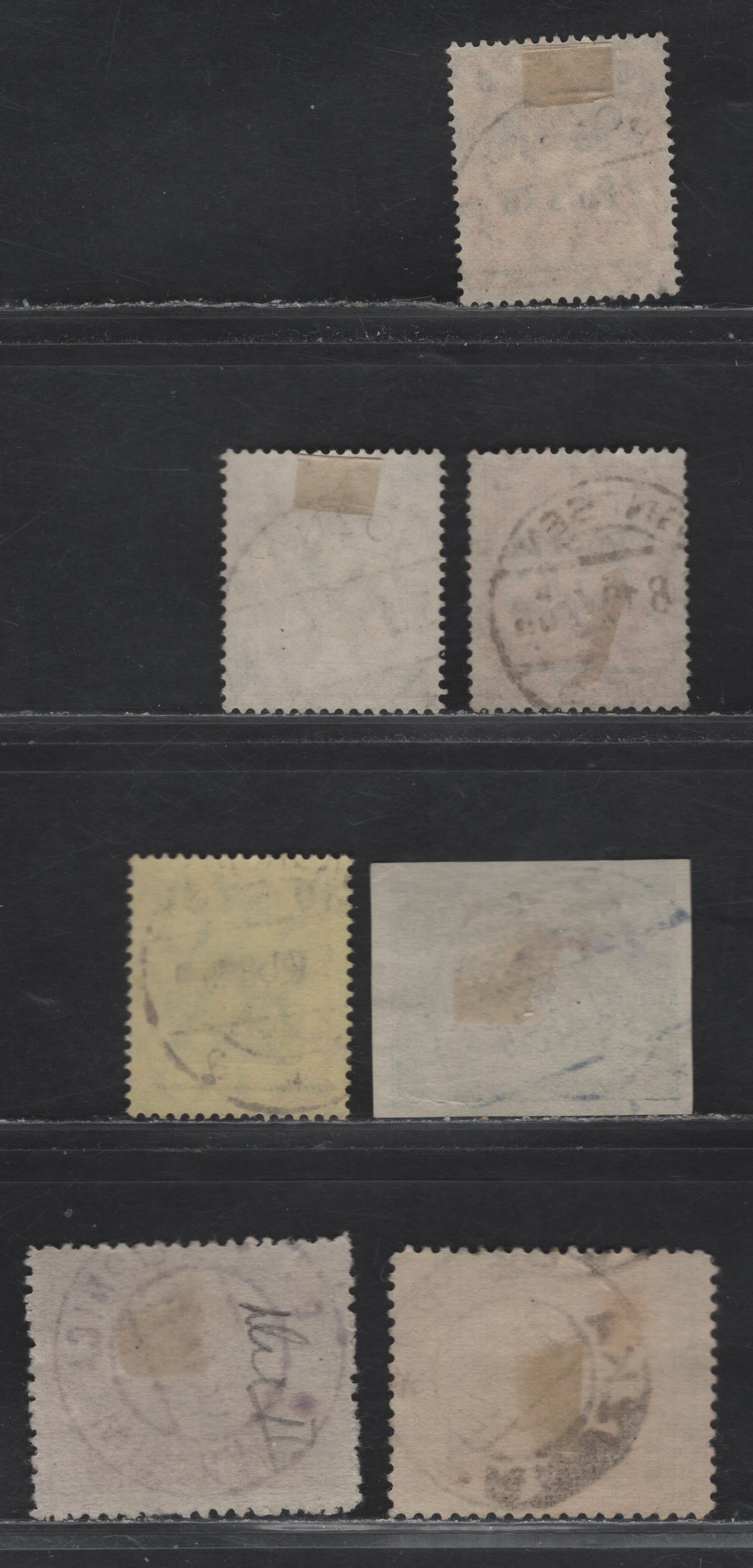 Lot 107 Poland SC#73-75, 89, 107 5pf on 7.5pf - 2.5m Orange - Orange Brown Poznan - Agriculture, Peace & Calvaryman, 1919 Poznan - Agriculture, Peace & Calvaryman Issues, 5 Fine/Very Fine Used Singles, All With SON Town Cancels
