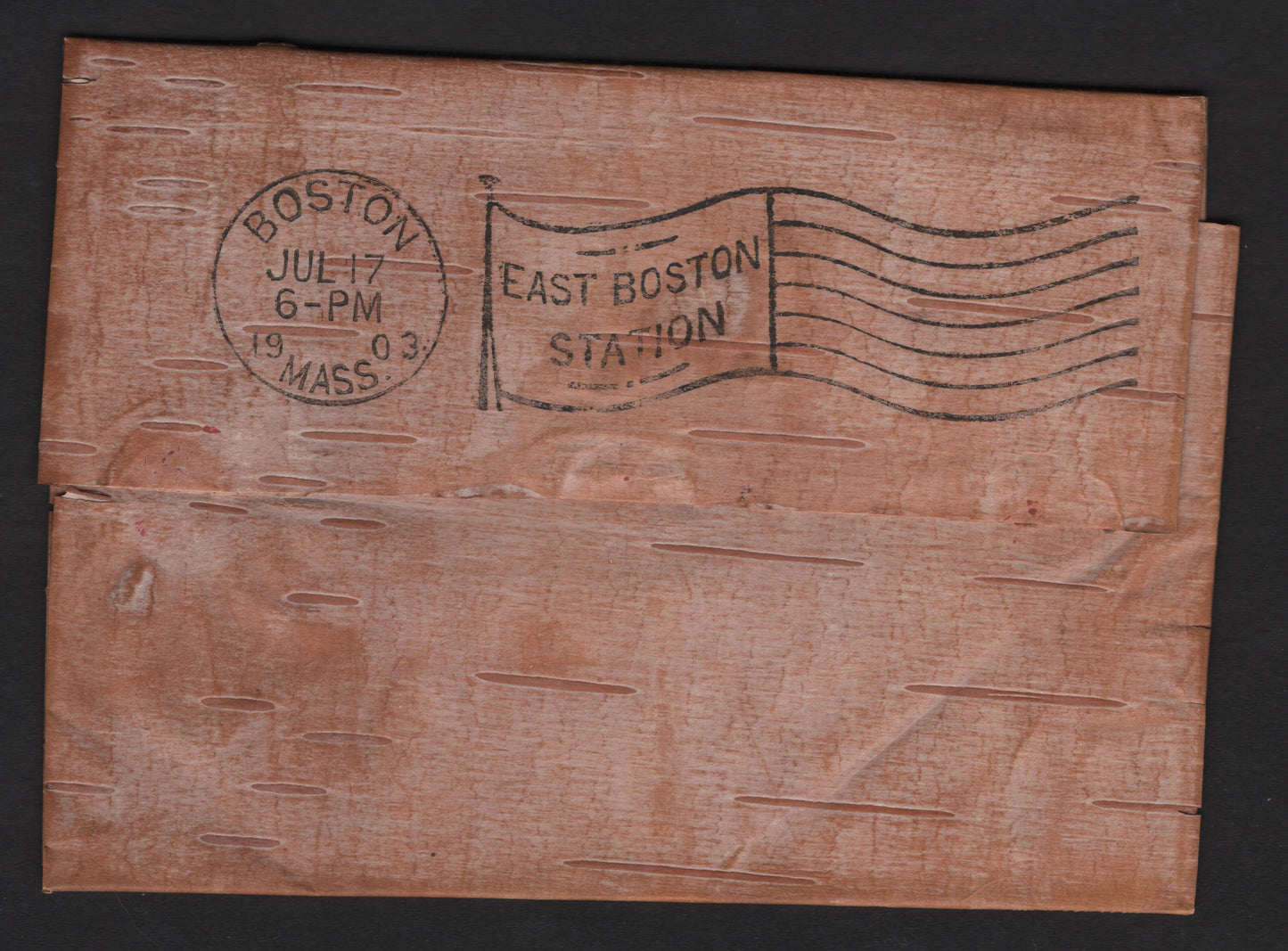 Lot 215 United States SC#301 2c Carmine Washington, 1902-1903 2nd Bureau Issue, A Very Fine Used Cover, Tree Bark Paper, Sent July 17 1903 From Wolfboro, NH