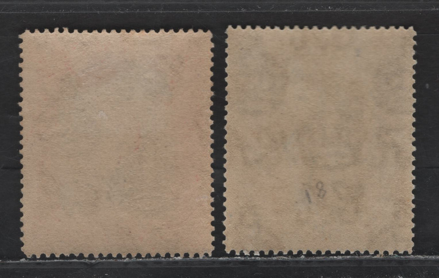 Lot 51 Bahamas SG#111, 113 1d - 2/- Gray & Rose Red - Black & Blue Queens Staircase, 1921-1929 Queen's Staircase Issue, 2 VFOG Singles, Script CA Wmk