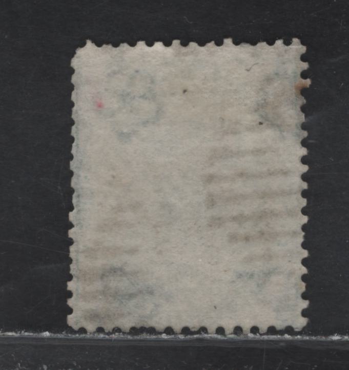 Lot 118 Bahamas (C) SG#90 1/- Green Queen Victoria, 1862-1864 Queen Victoria Surface Printed Issue, A Very Good Used Single, Emblems Wmk, Moderate Grid Cancels, Small White Corner letters.