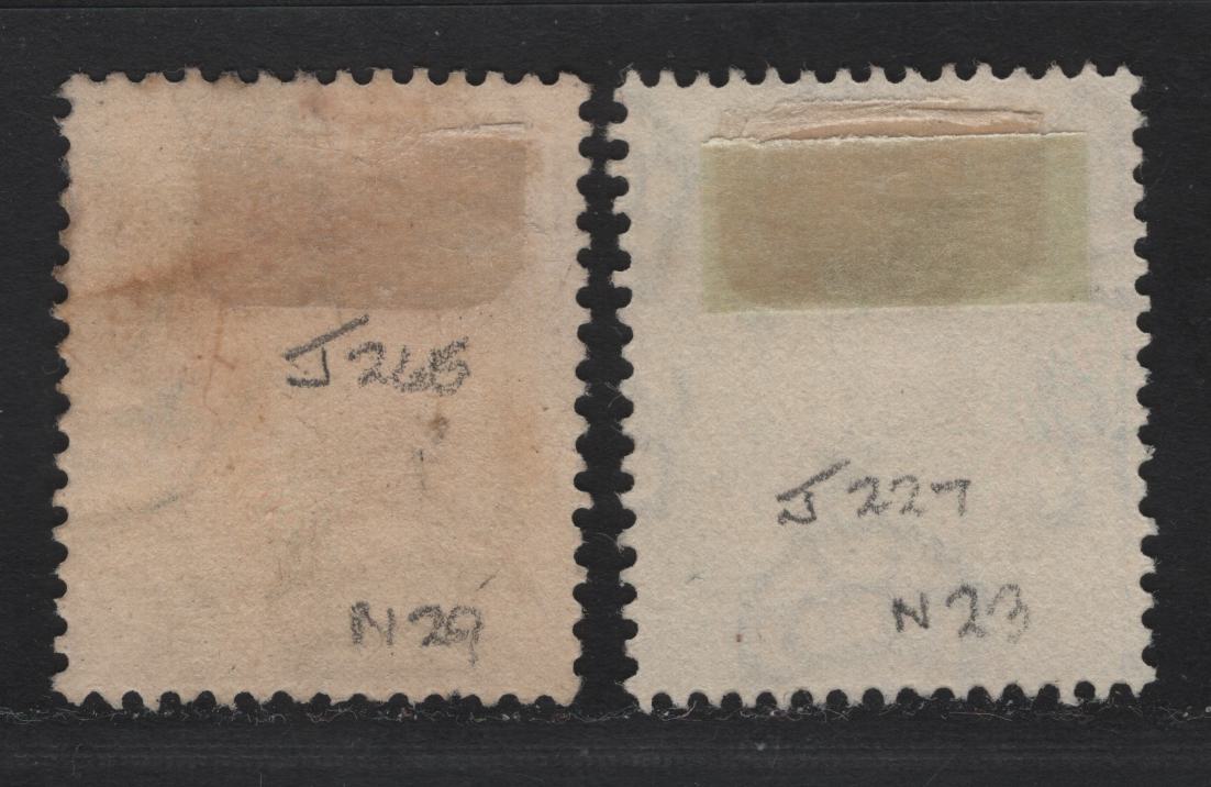 Lot 131 Malaya - Japanese Occupation (C) SG#J227, J265 15c - 40c Blue - Red King George VI, 1942-1944 Overprinted KGVI Straits Settlements Keyplate Issue, 2 Fine/Very Fine Used Singles