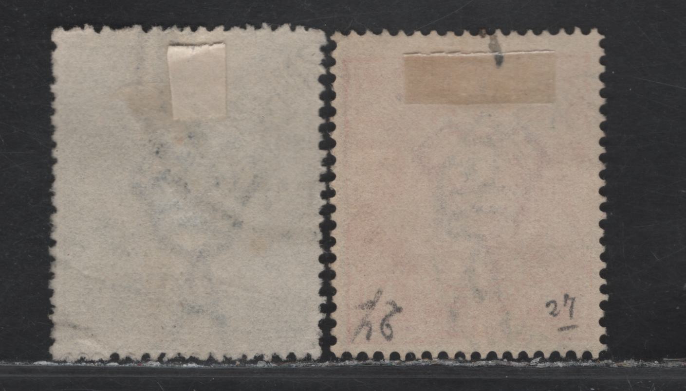 Lot 145 Australia (C) SG#22, 65b 4d - 2/6d Orange - Pale Milky Blue King George V, 1914-1923 KGV Heads Issue, 2 Fine/Very Fine Used Singles, Single Crown over A Wmk