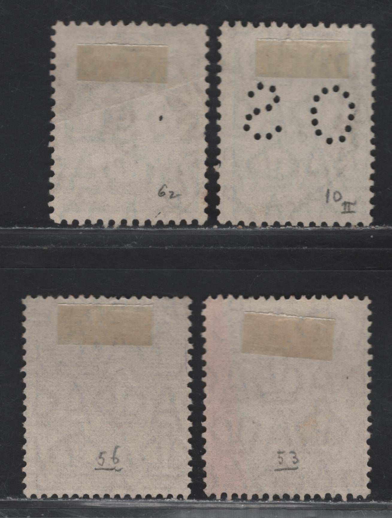 Lot 150 Australia (C) SG#98, 103, 109, O116 2d - 1/- Red Brown - Blue Green, 1926-1928 KGV Pictorial - 4th Nat'l Stamp Exhibition Issues, 4 Fine Used Singles, Normal & Perf OS, Small Multiple Crowns Wmk, Regular Has A Light Diagonal Crease.
