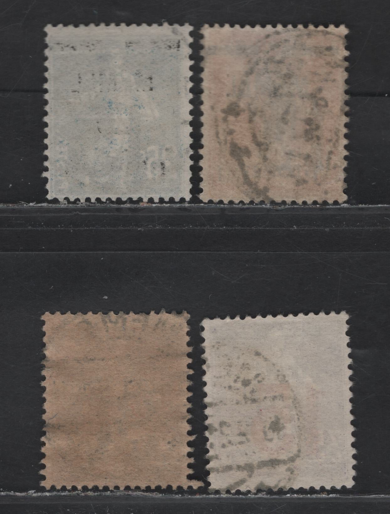 Lot 224 Memel SC#43-46 15pf on 10pf on 10c - 60pf on 40pf on 20c Vermillion -Lilac Brown , 1921-1922 Large Surcharged French Sower Issue, 4 Fine Used Singles
