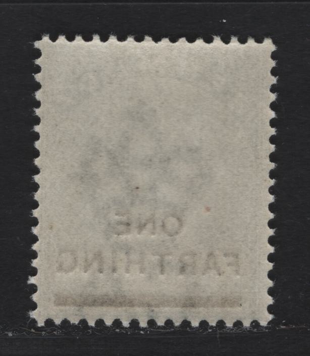 Lot 26 Bermuda SG#30b 1/4d On 1/- Bluish Grey, 1901 Surcharged Issue, A FNH Single