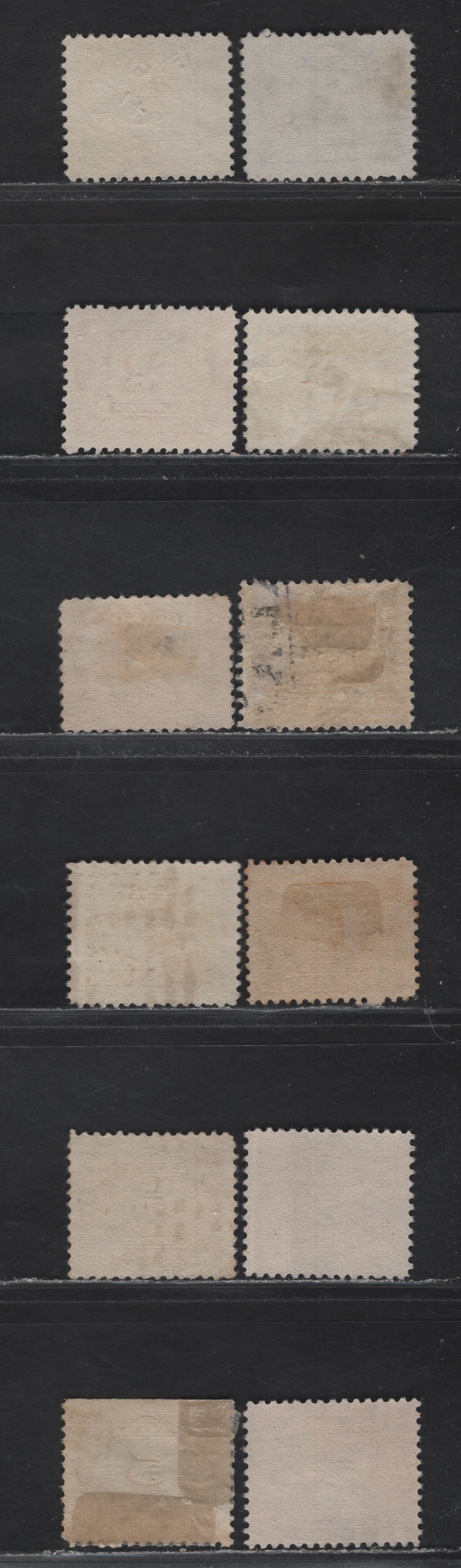 Canada #J2, J2c, J4 2c - 5c Blackish Lilac - Pale Reddish Lilac Numeral, 1906-1928 Postage Dues, Fine Used Singles, Wet & Dry Printings, Different Shades From Lot 299