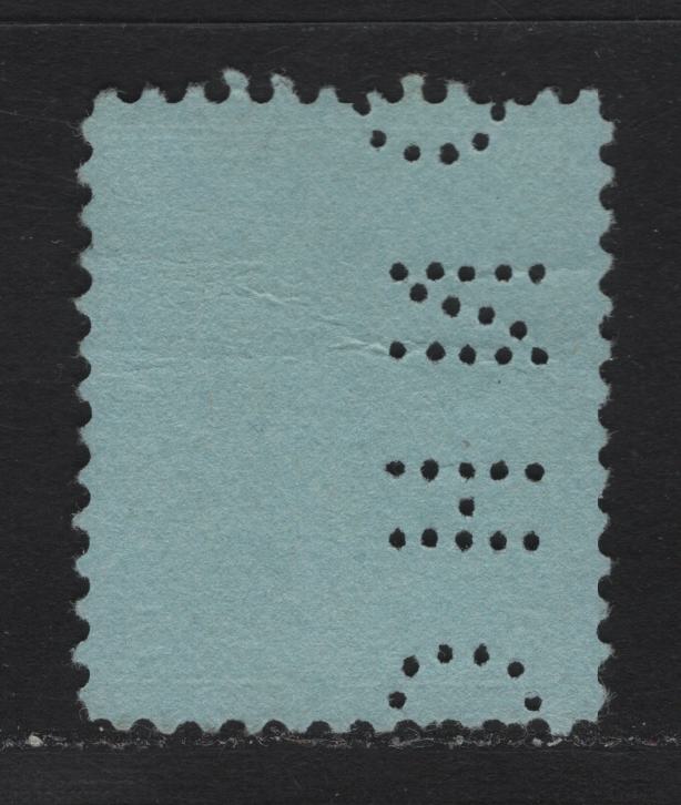 Lot 333 Canada #91 5c Blue King Edward VII, 1903-1908 King Edward VII Issue, A Fine Used Single, Osler, Hammond & Nanton Perfin, The Perfin Handbook Assigns A Rariety Factor Of D, Corresponding To 31-100 Reported