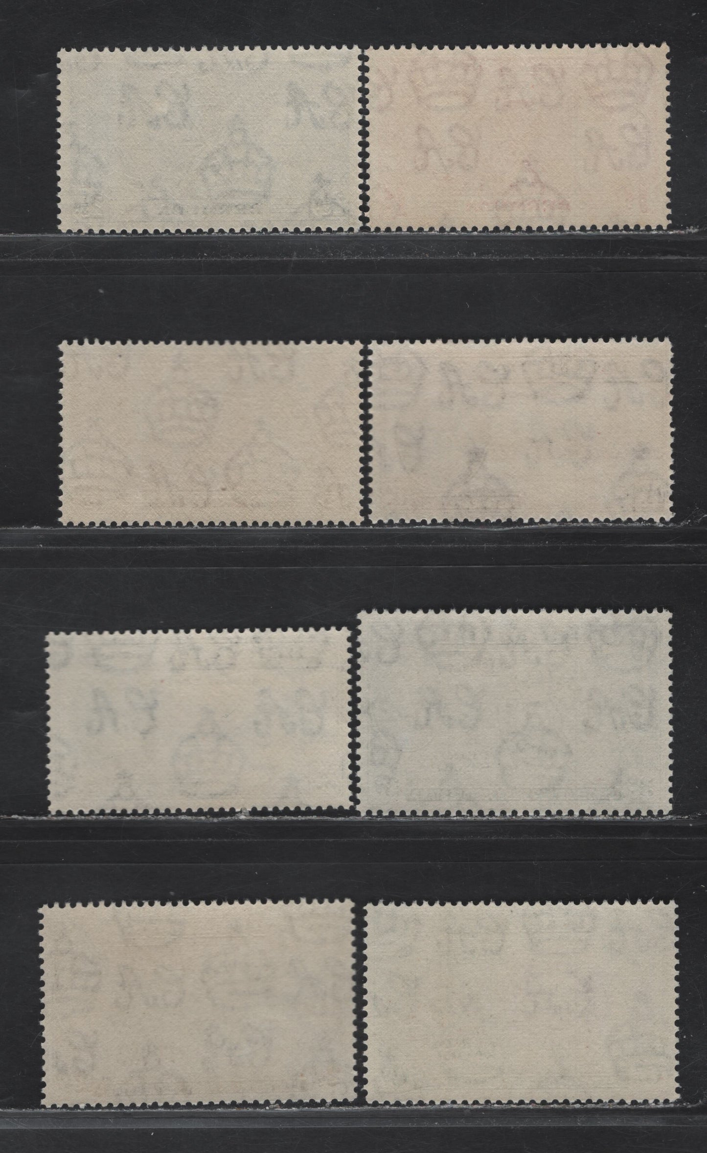 Lot 91 Bermuda SG#107-109, 123-124, 127-129 1d - 6d Scarlet - Violet & Green Coronation - Perot Stamp, 1937-1949 Coronation - Perot Stamp Centenary Issues, 8 F/VFNH Singles