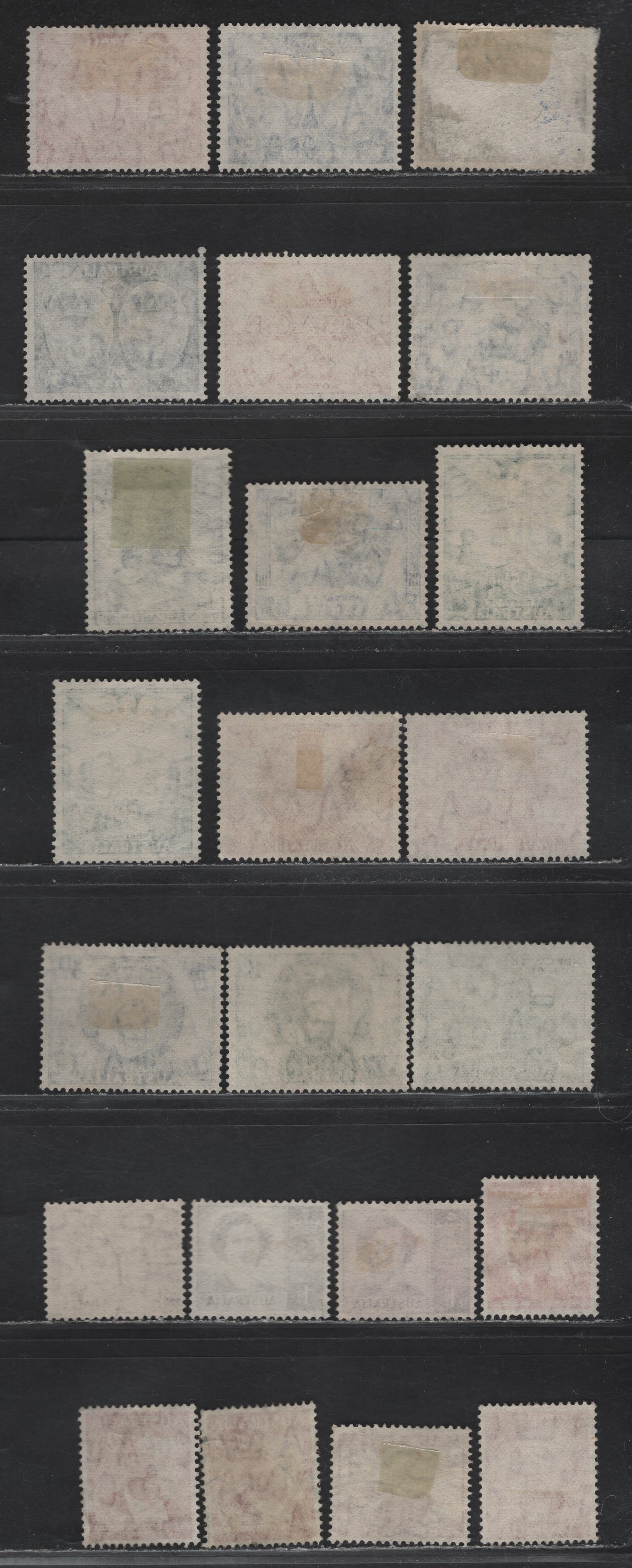 Lot 184 Australia SG#209-211, 213-222a, 225-227 2.5d Lake , 1945-1948 Duke & Duchess Of Gloucester - Pan-Pacific Scout Jamboree Issues, 23 Fine/Very Fine Used Singles, Complete Sets With Shade Varieties Selected For Centering & Non-Machine Cancels