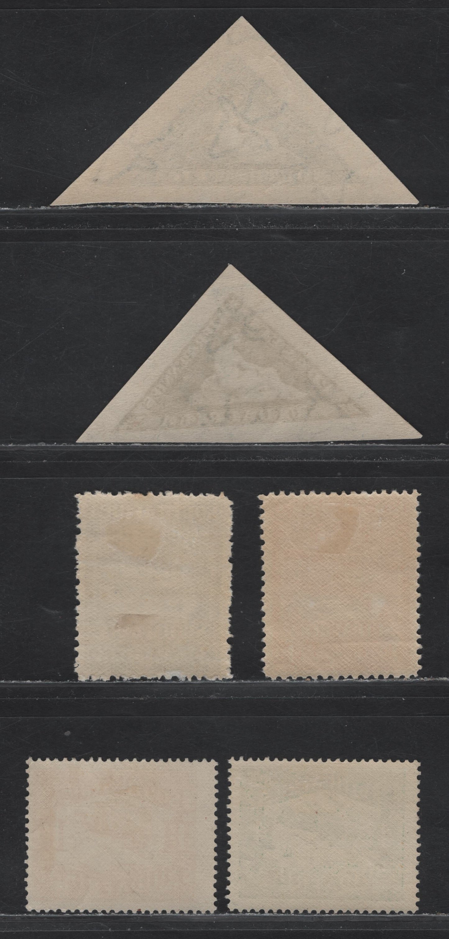 Lot 228 South Africa (C) SG#26-27, 33-a, 40-41 1d - 1/- Carmine - Orange , 1925-1929 Airmail Issues, 6 F/VFOG/NH Singles, Both Triangulars Are NH