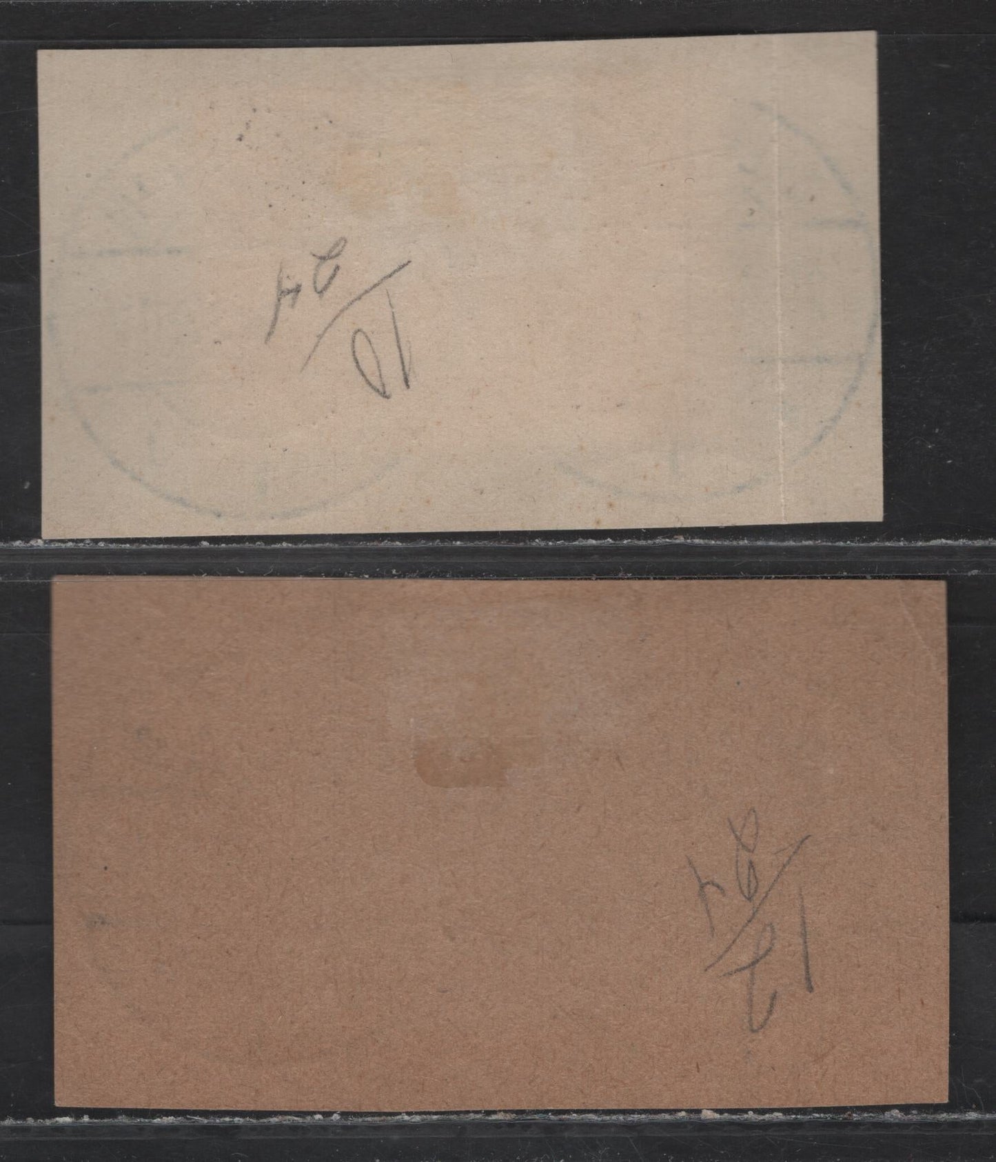 Lot 248 Allenstein (C) SC#10, 12 1m - 1.5m Carmine Rose - Yellow Brown , 1920 Plebiscite Overprinted Germania Issue, 2 Very Fine Used Singles, Tied to Piece