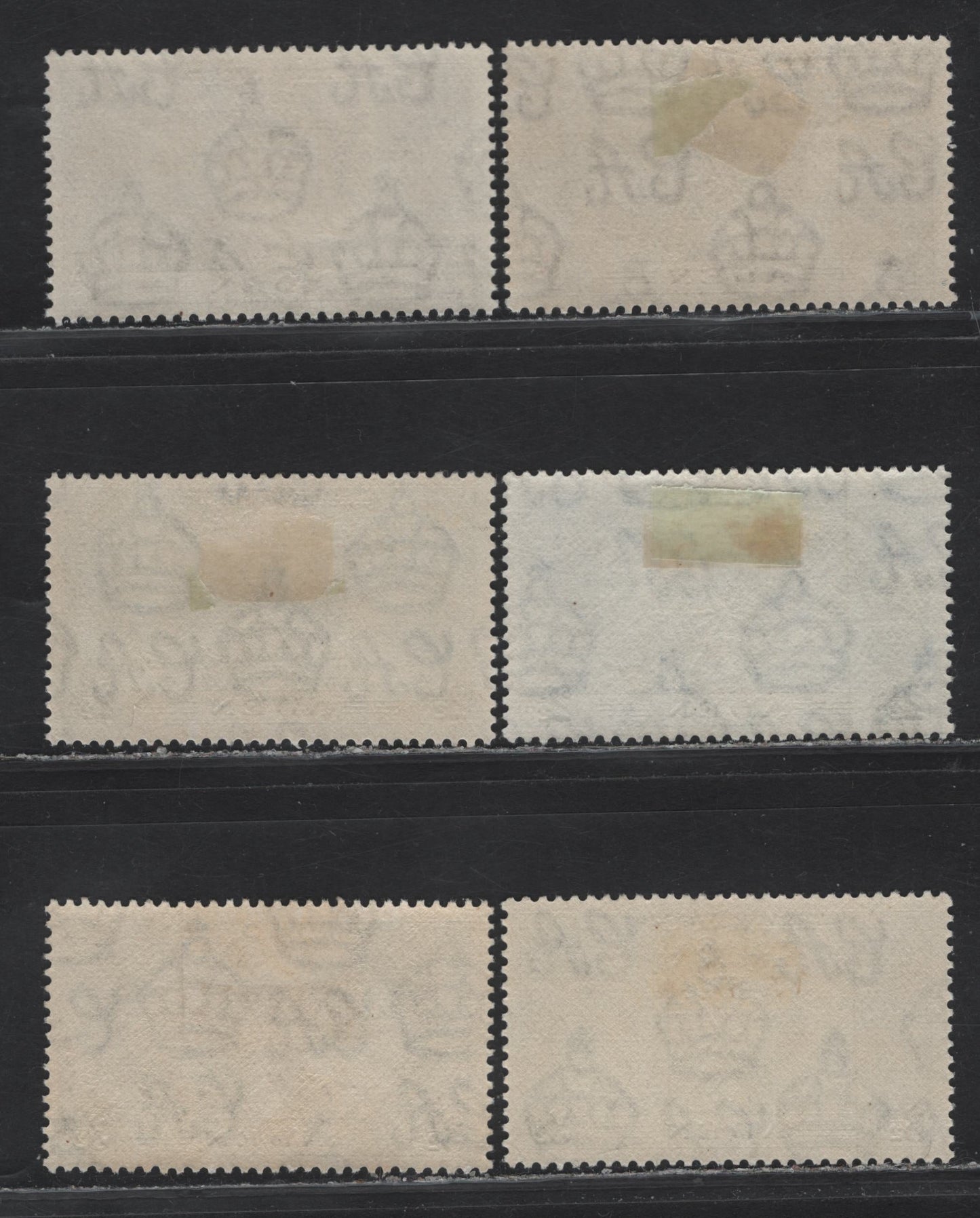 Lot 98 Aden (C) SG#13-15 1a - 3.5a Sepia - Gray Blue Coronation, 1937 Coronation Issue, 6 VFOG Singles, 2 Distinct Shades Of Each Value