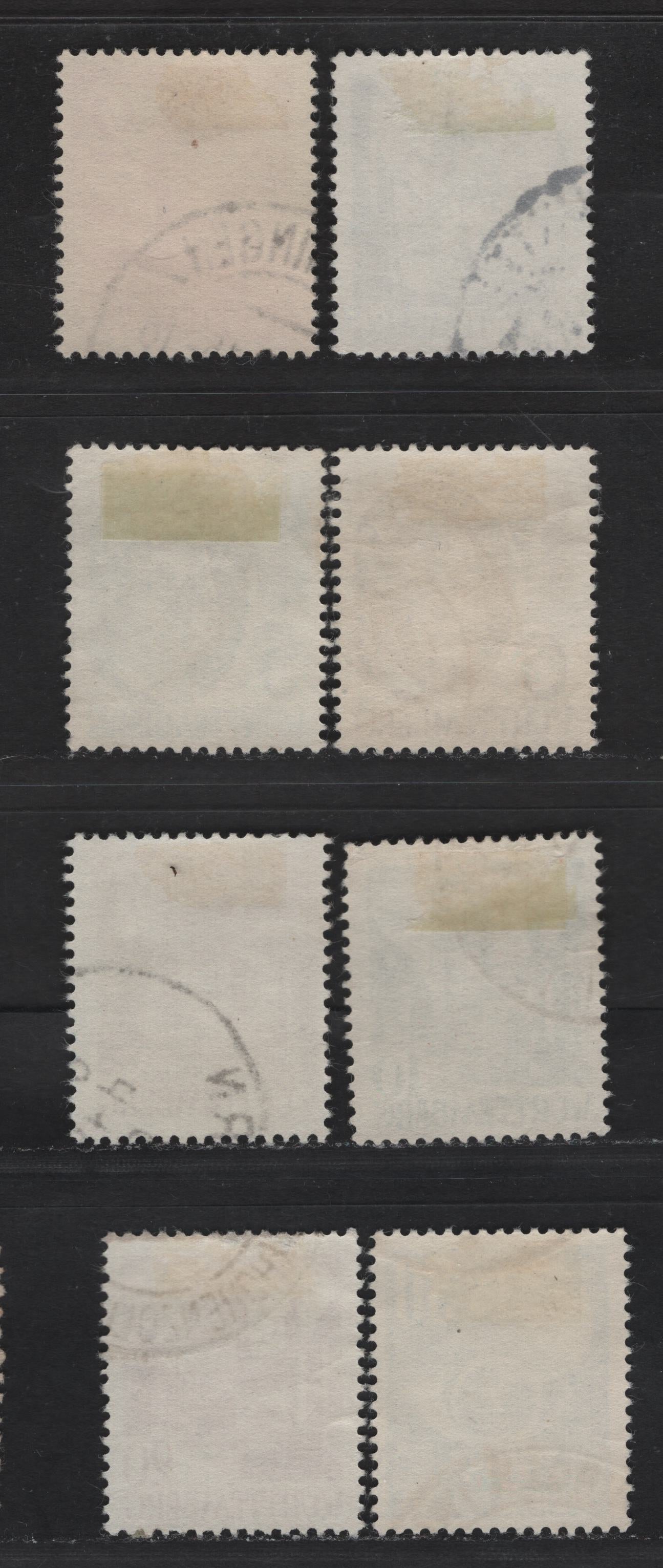 Lot 123 Germany - French Occupation of Wurttemburg SC#8N28/34, 8N41 (Michel# 28Yb/52) 2pf - 30pf Brown Orange - Dark Blue , 1948-1949 Third Reissue Pictorial Issue, 8 Fine/Very Fine Used Singles, Paper Y, Various Types